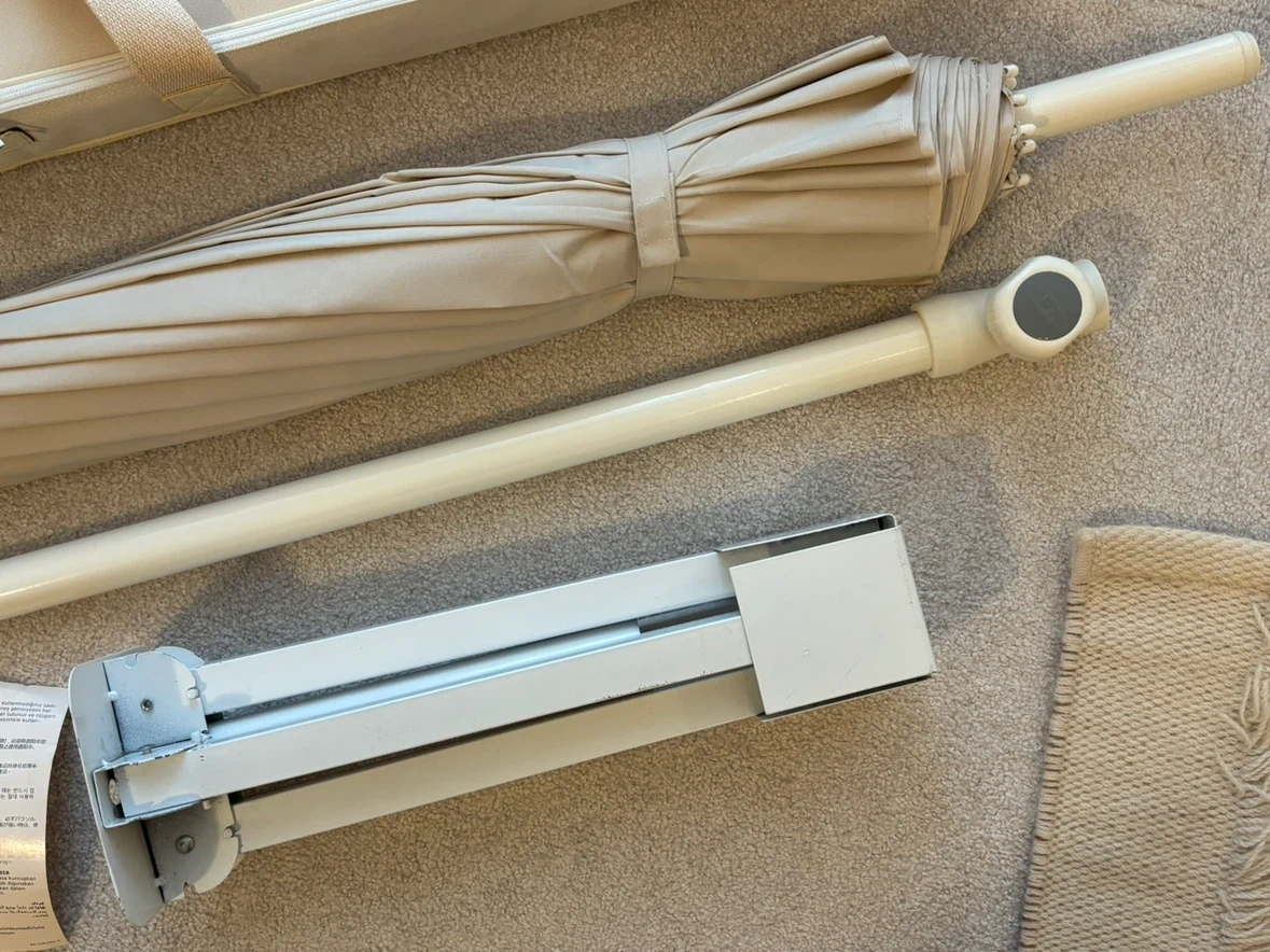 ikea パラソル samsö サムソー + 専用バッグ + パラソルベース2種の写真8枚目