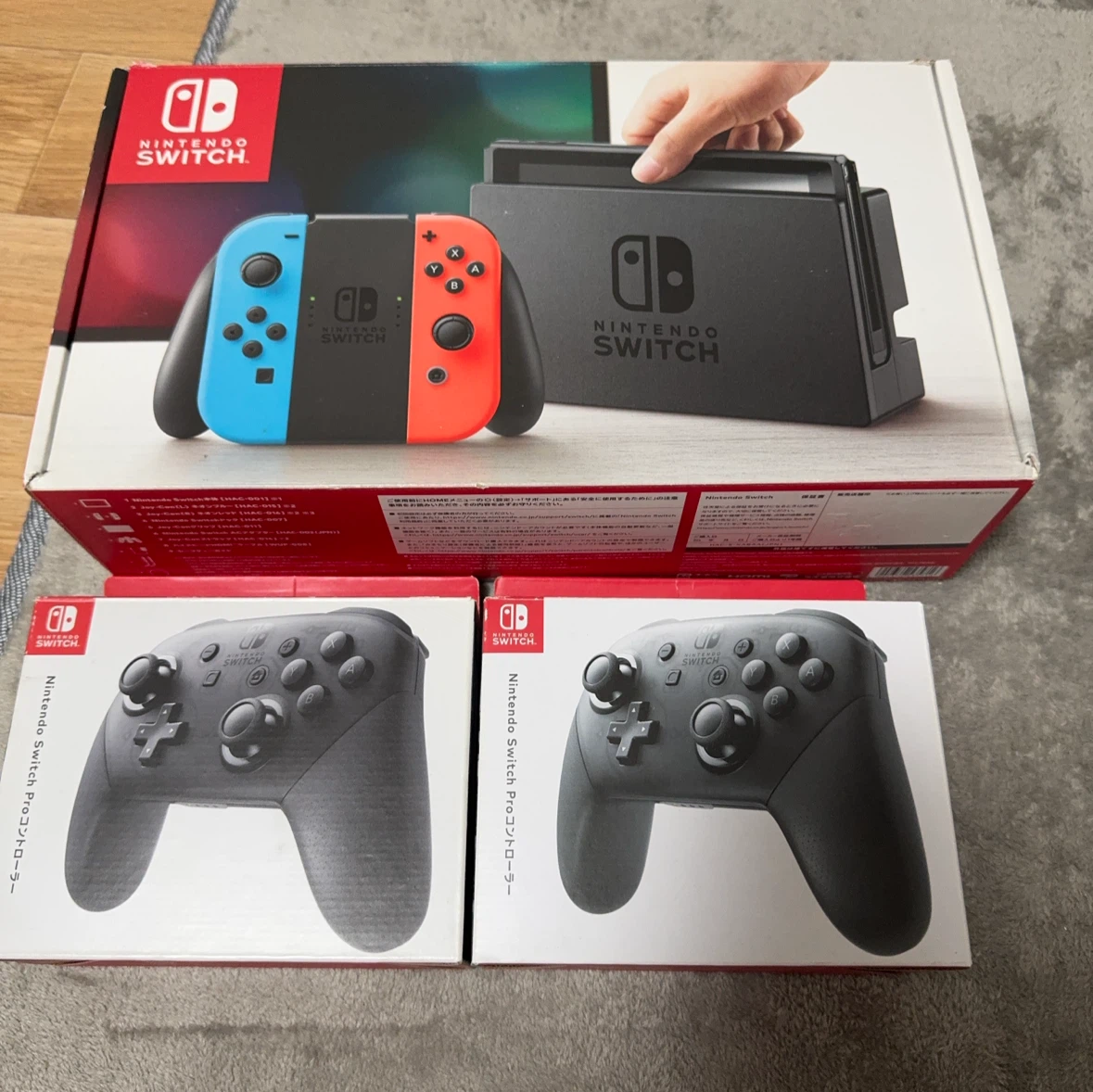 任天堂スイッチ 本体とプロコン2個セット＋128GB SDカード入り