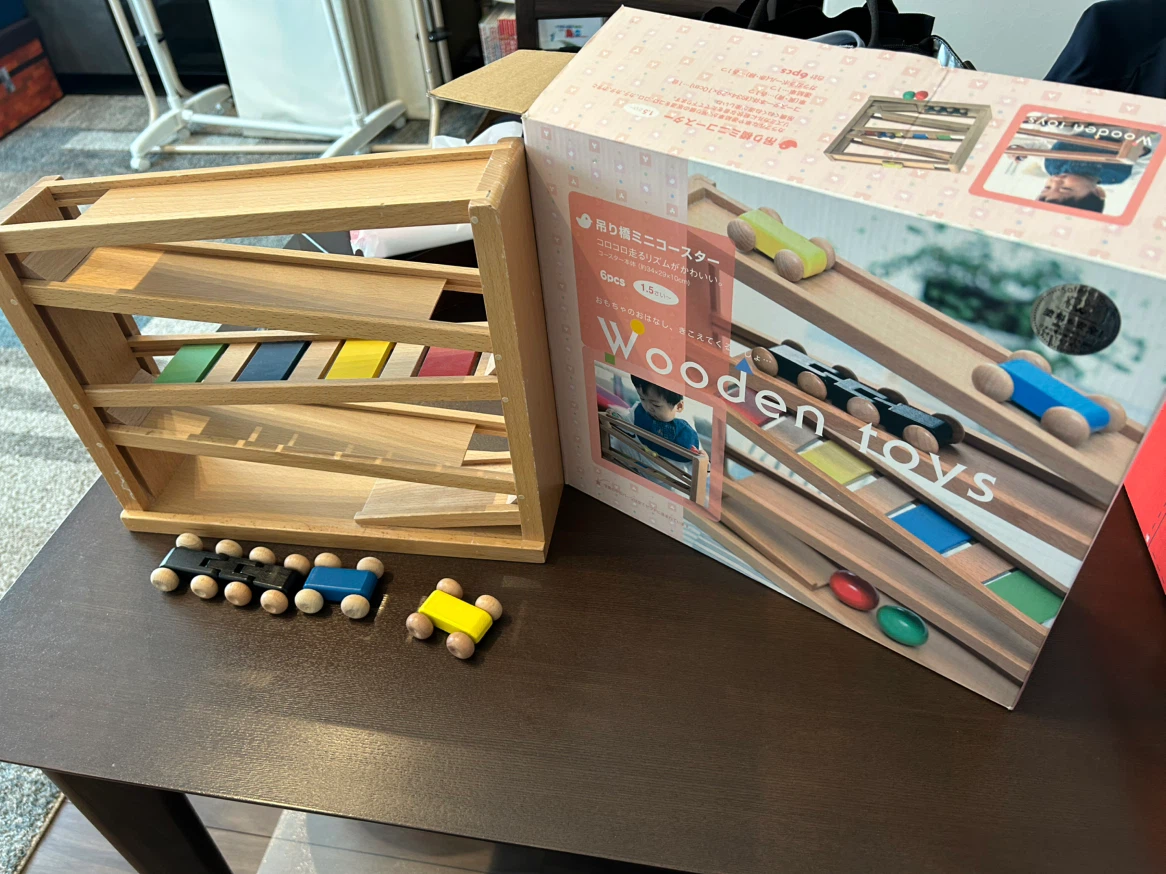 吊り橋ミニコースター　Wooden toys