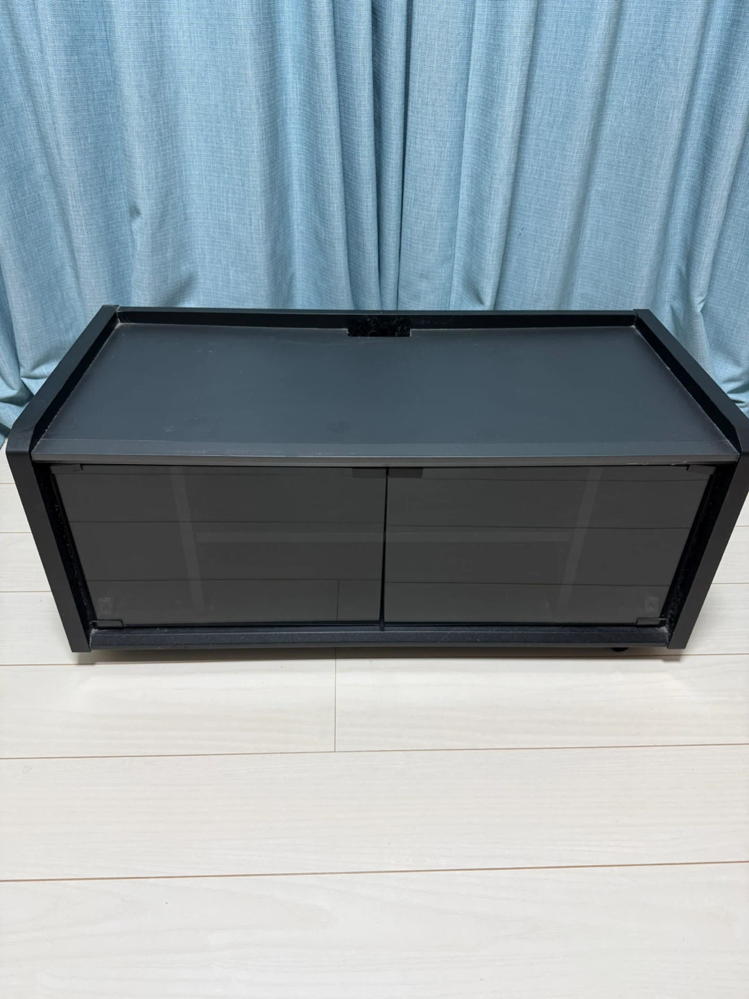 テレビ台 ローボード ブラック ガラス扉
