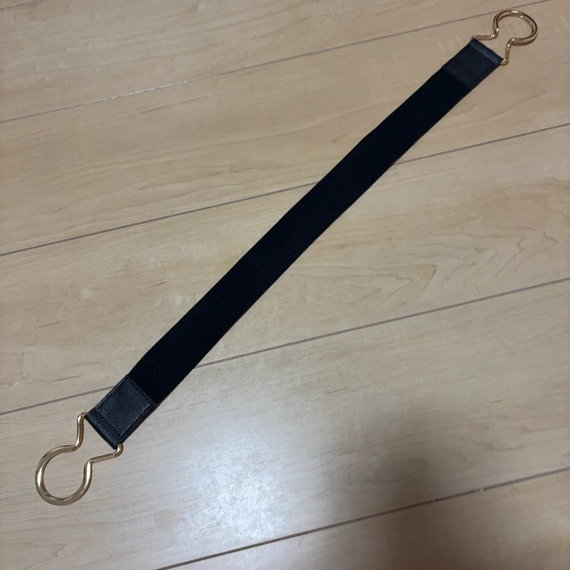 ゴムベルト ブラック ゴールドバックル