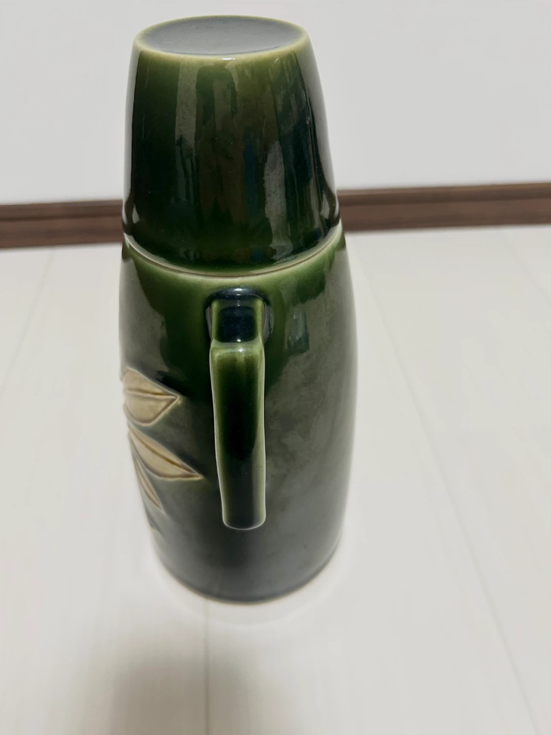 【極美品】清水焼 陶泉作 チャイナーマホー瓶 昭和レトロ 陶器製魔法瓶 ポットの写真10枚目