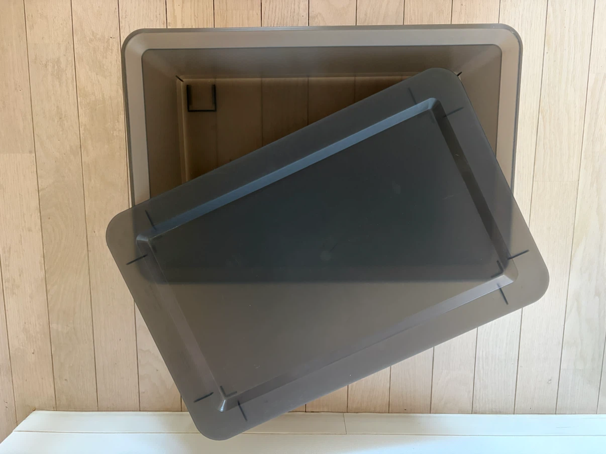 イケア 収納ボックス フタ付き グレー