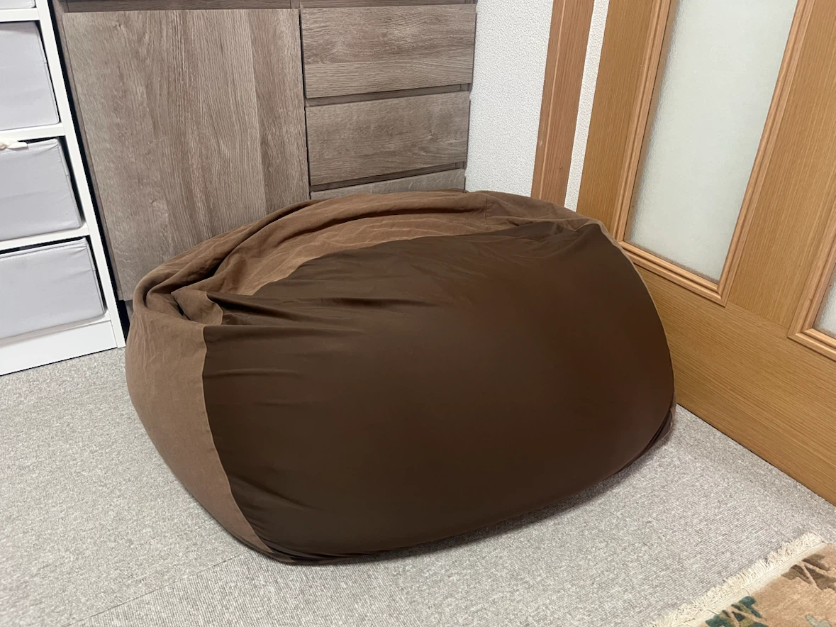 無印　ビーズクッション ブラウン系