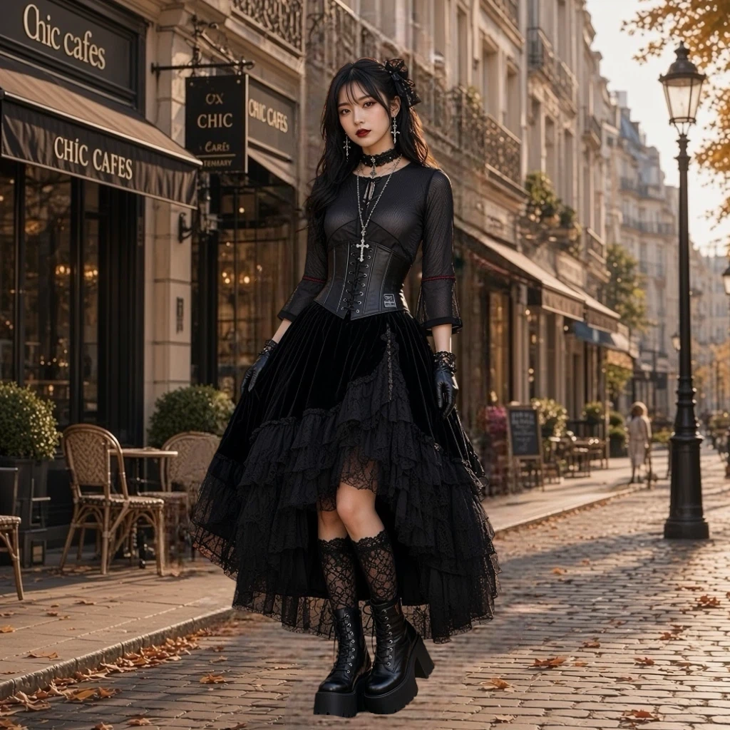 【美品】オッズオン ローゼンカヴァリエ 希少アーカイブ品 シースルーカットソー黒の写真8枚目