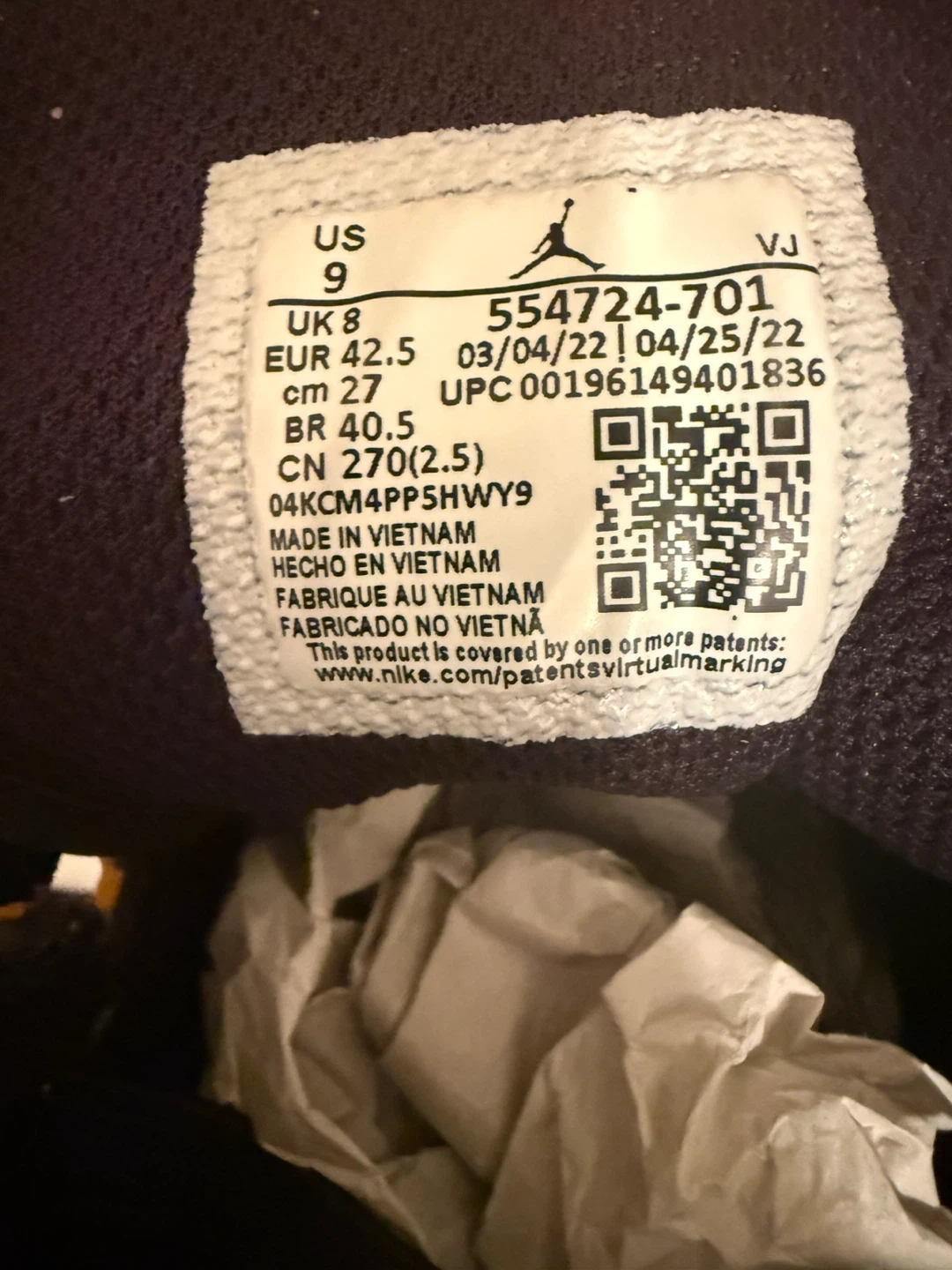 Nike Air Jordan 1 Mid 27cm 品番554724-701 箱なしの写真3枚目