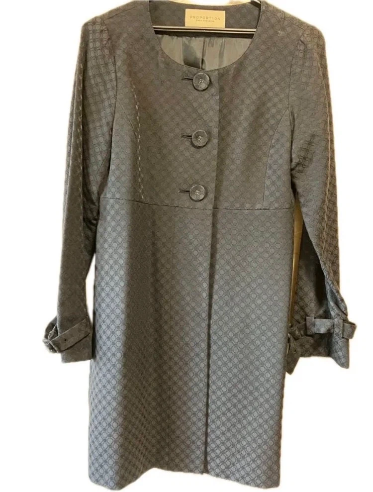 PROPORTION BODY DRESSING ブラックノーカラーコート サイズ3