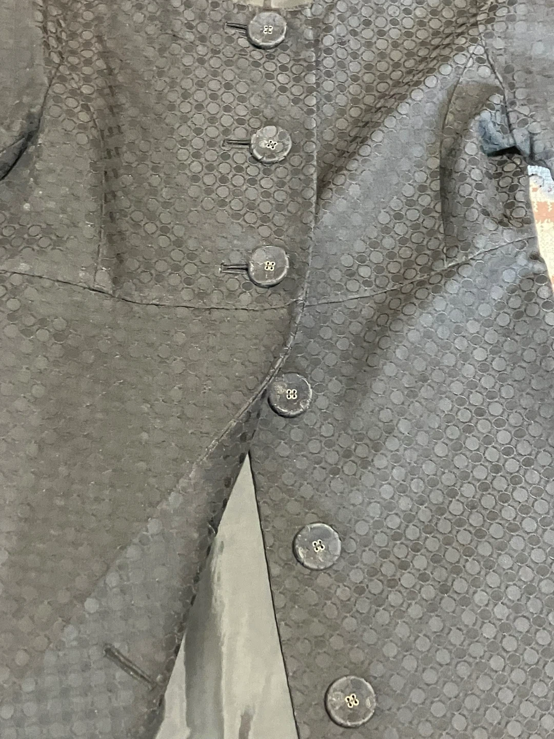 PROPORTION BODY DRESSING ブラックノーカラーコート サイズ3の写真3枚目