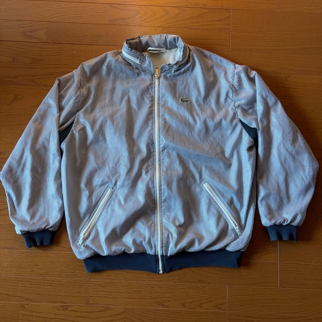 CHEMISE LACOSTE フレンチラコステ 80s〜90s フランス製 ストライプ フードブルゾン SIZE 6