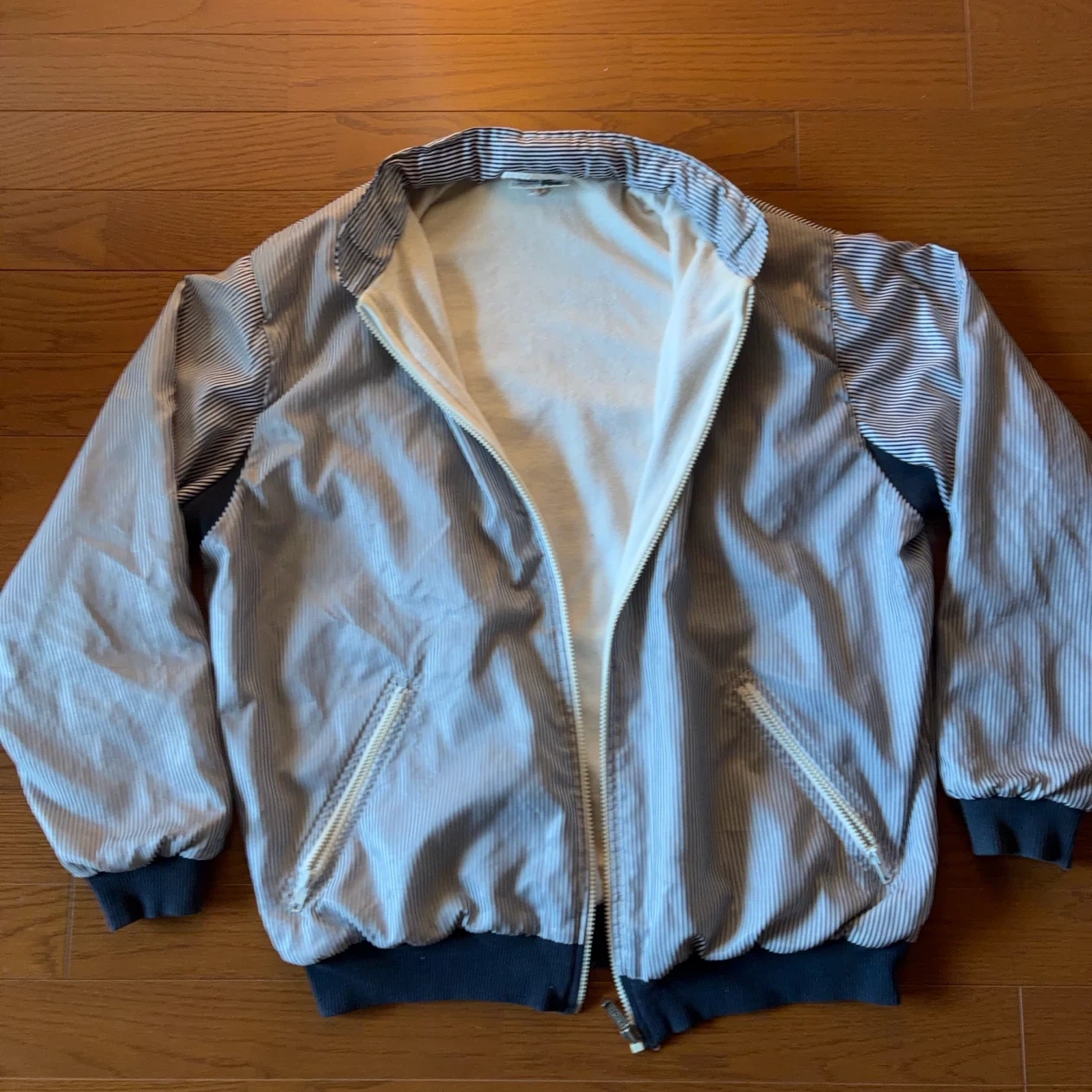 CHEMISE LACOSTE フレンチラコステ 80s〜90s フランス製 ストライプ フードブルゾン SIZE 6の写真5枚目