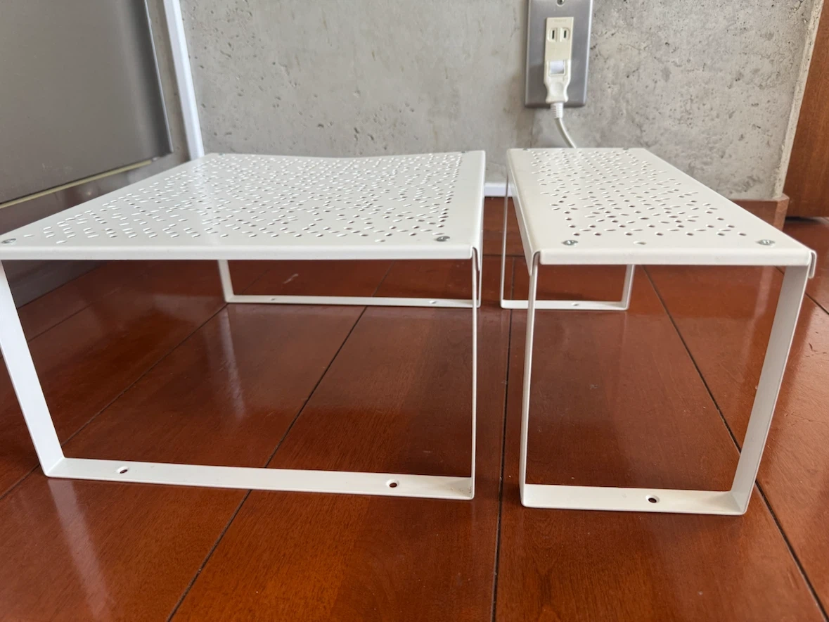 IKEAスチール製 ディッシュラック 2個セット 白の写真2枚目