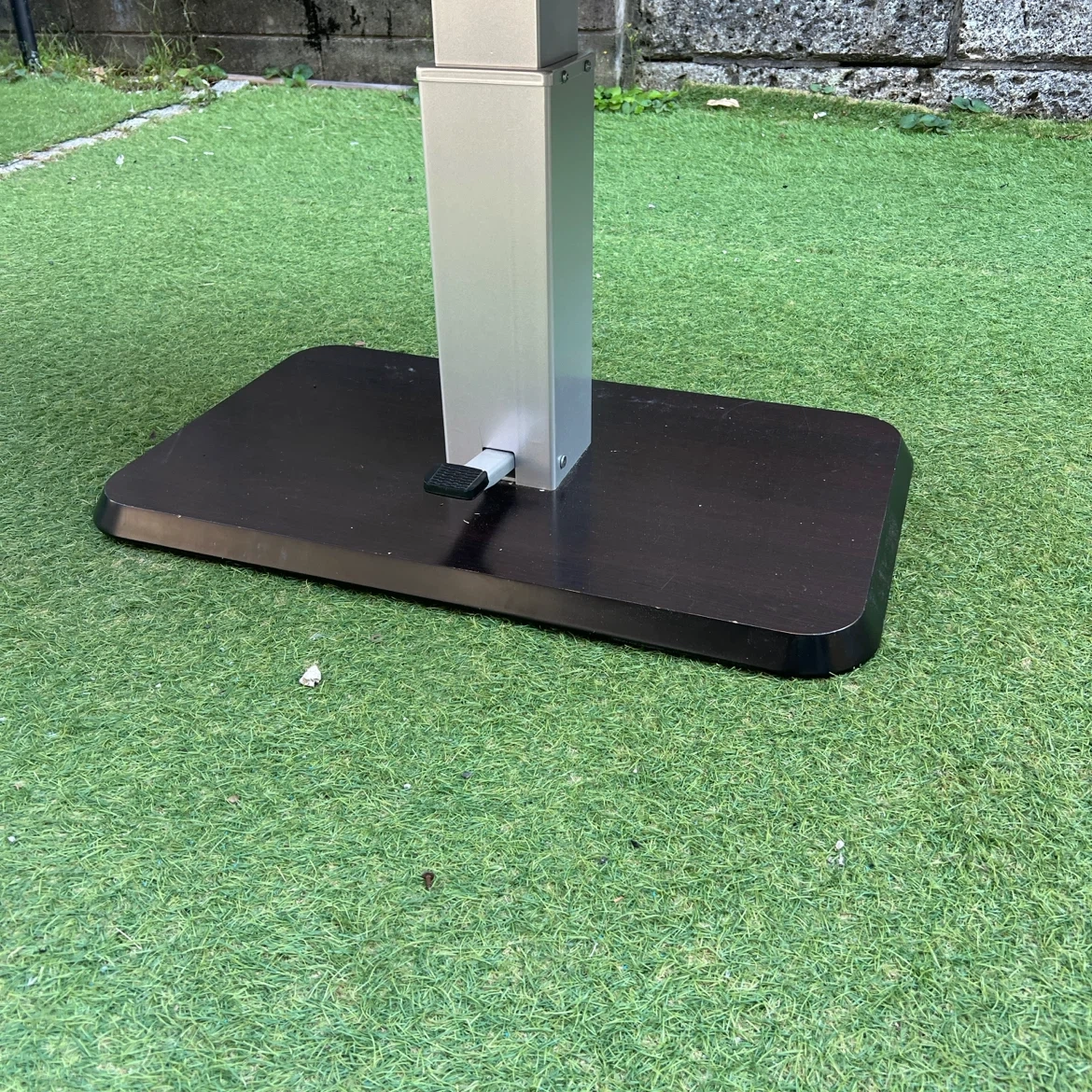 ニトリ 幅120cm 昇降式ダイニングテーブル(コラボ120DT DBR)ダークブラウン 木目調テーブルの写真2枚目