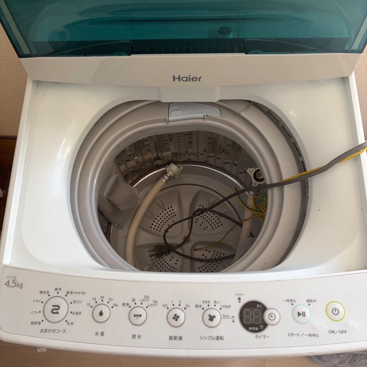 ハイアール 全自動洗濯機 JW-C45A 4.5kgの写真2枚目