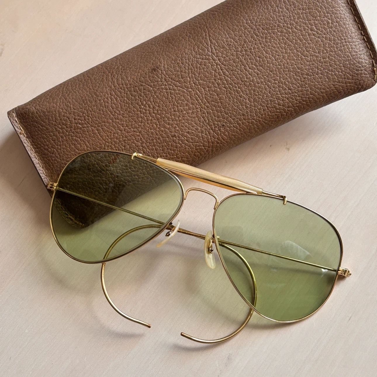 70年代 B&L Vintage Rya-Ban USA ボシュロム ヴィンテージ レイバン アウトドアーズマン グリーンレンズの写真2枚目