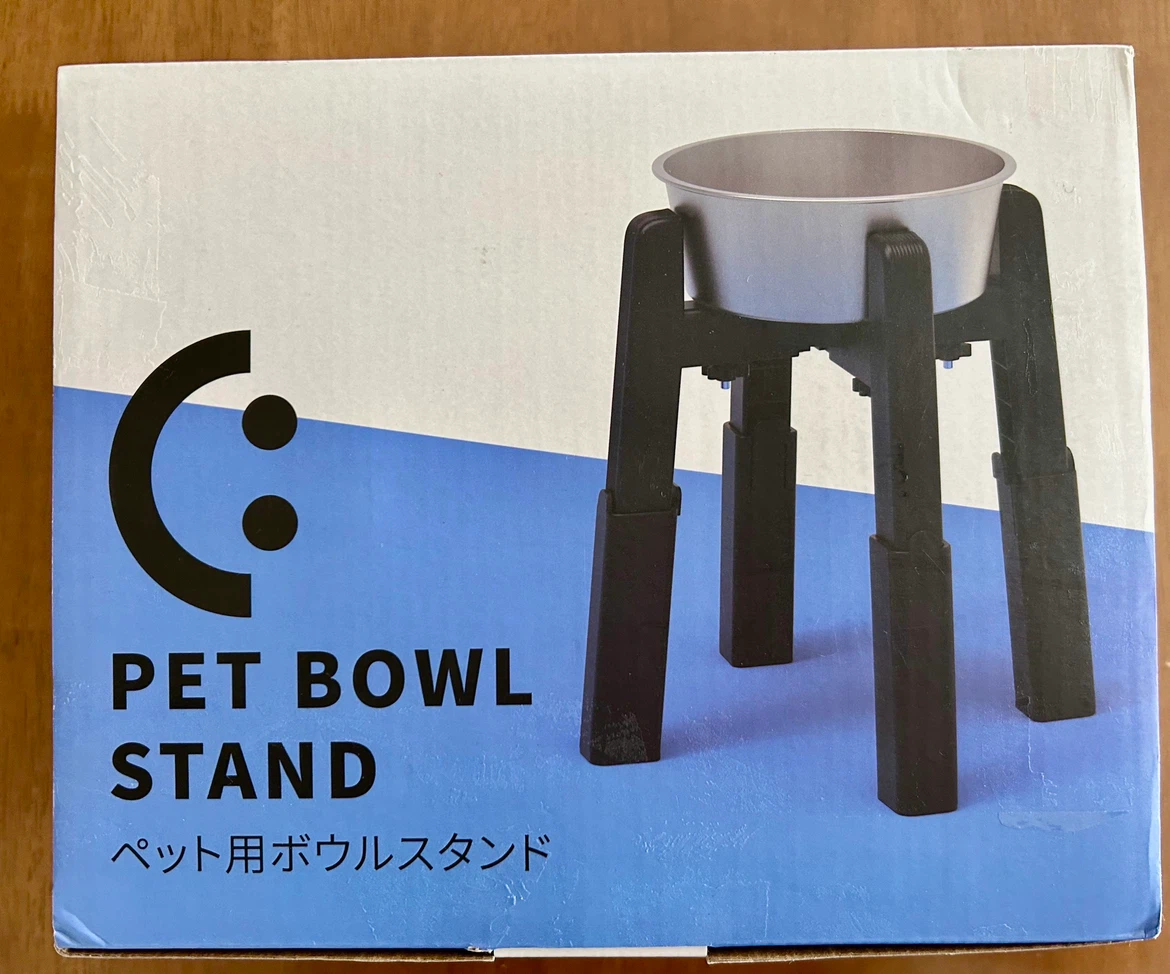 JUNSPOW 昇降式ペットボウルスタンド（ステンレスボウル付き)