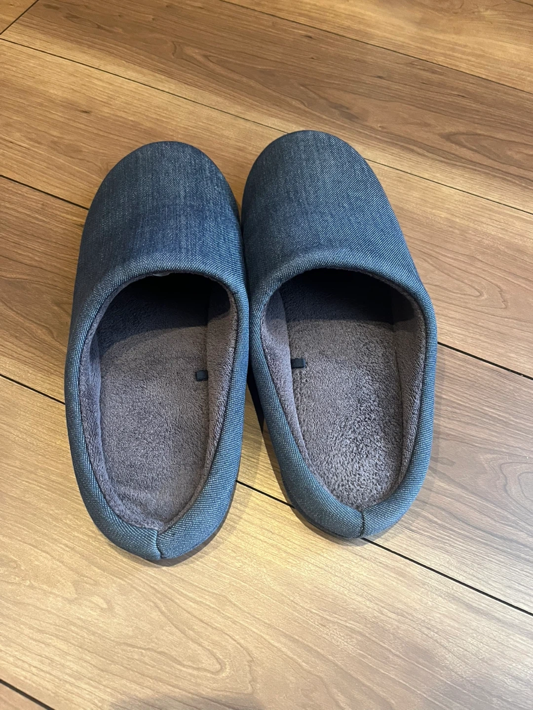ユニクロ ルームシューズ デニム調 ネイビーの写真2枚目