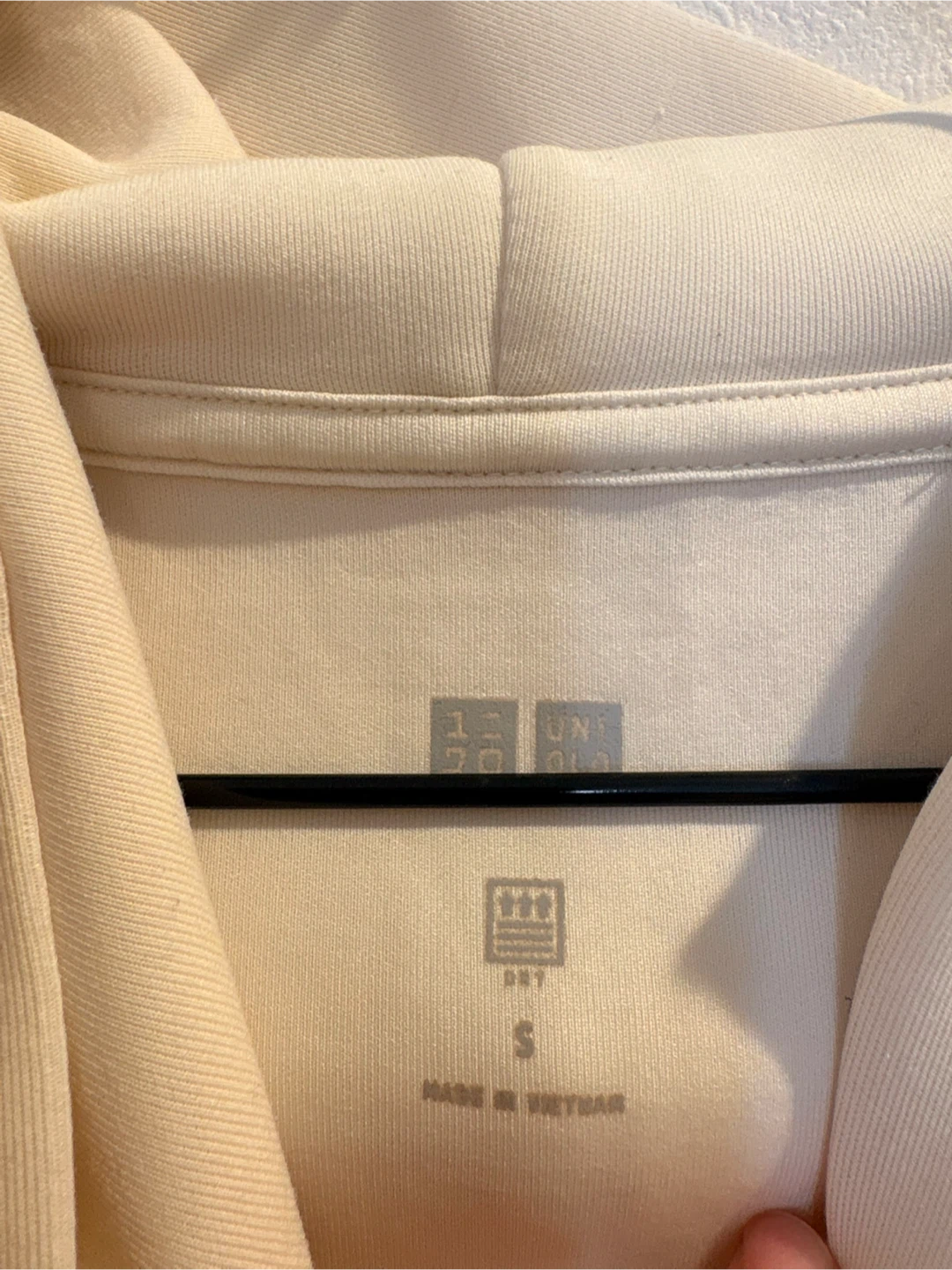 UNIQLO ドライスウェット プルパーカ Sサイズ アイボリーの写真8枚目