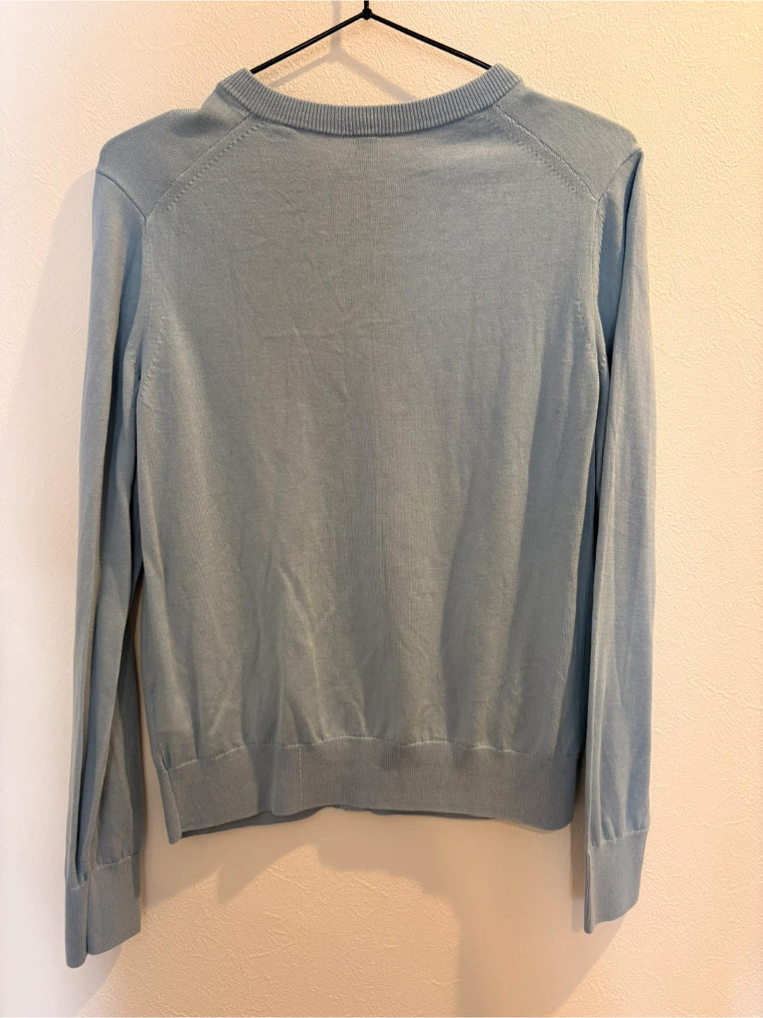 UNIQLO クルーネックカーディガン 水色 Mサイズの写真5枚目