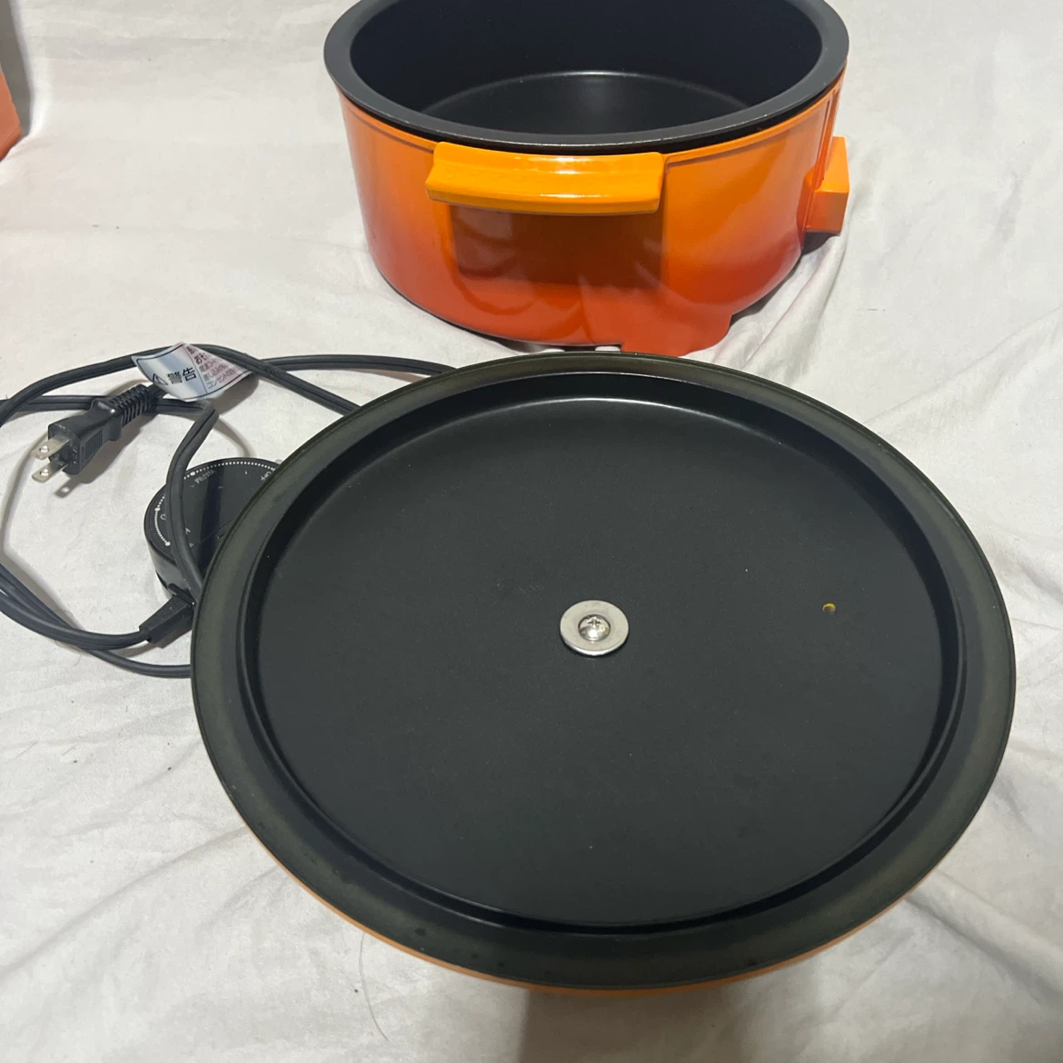山善 Casserole 電気グリル鍋 YGC-800 グリルパン オレンジの写真7枚目