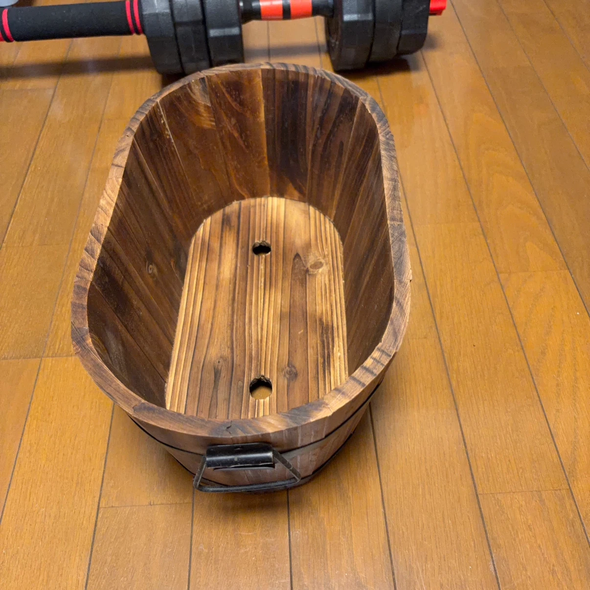 木製プランター 楕円型の写真2枚目