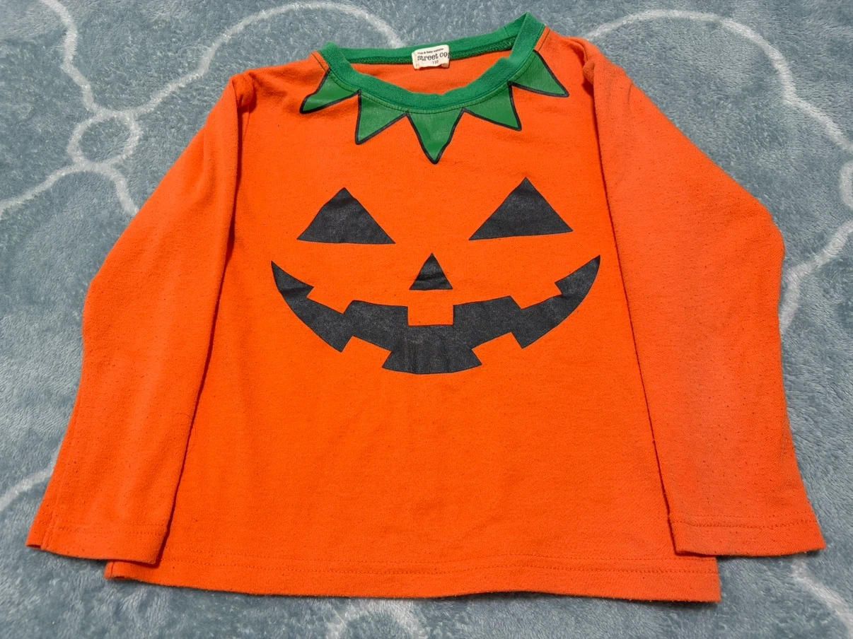 ハロウィンカボチャ柄長袖 110cm