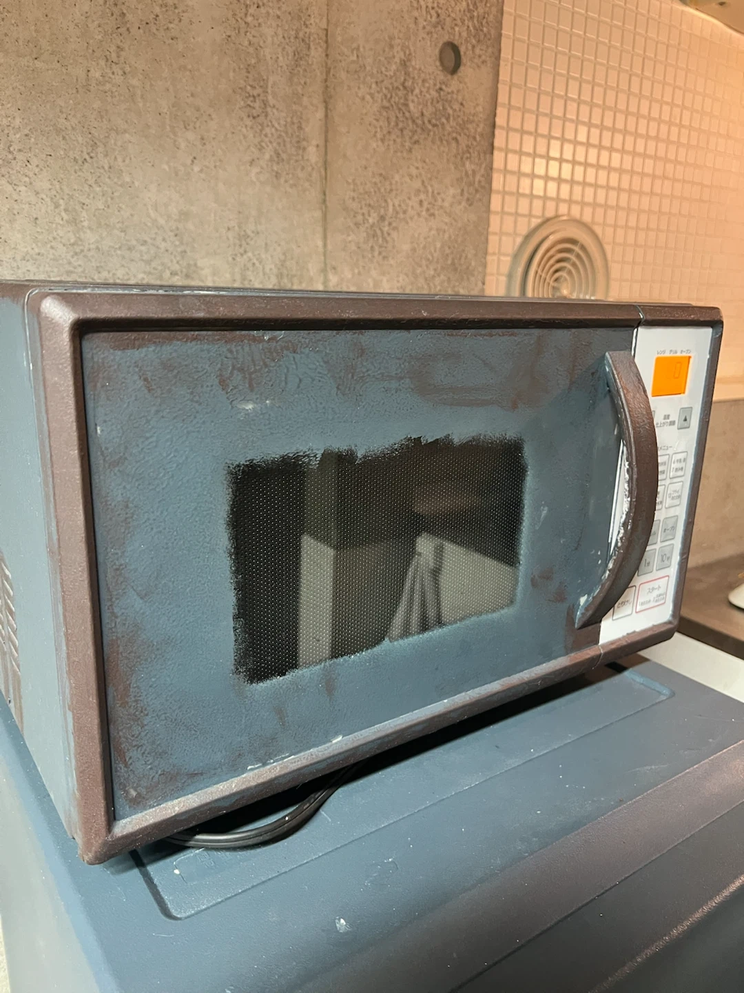 【アンティーク風リメイク塗装】オーブンレンジ 電子レンジ 幅46cmの写真2枚目