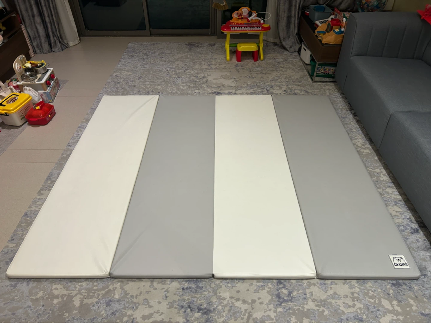 OKUMA (大阪熊)折りたたみベビープレイマット180×200cm