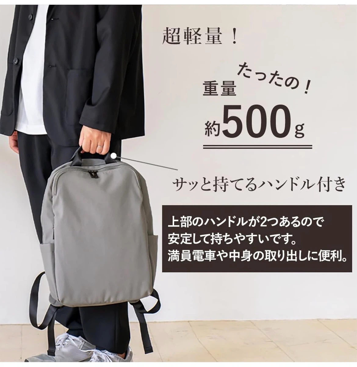 【新品未使用】ナイロンリュック 489g ユニセックスの写真6枚目