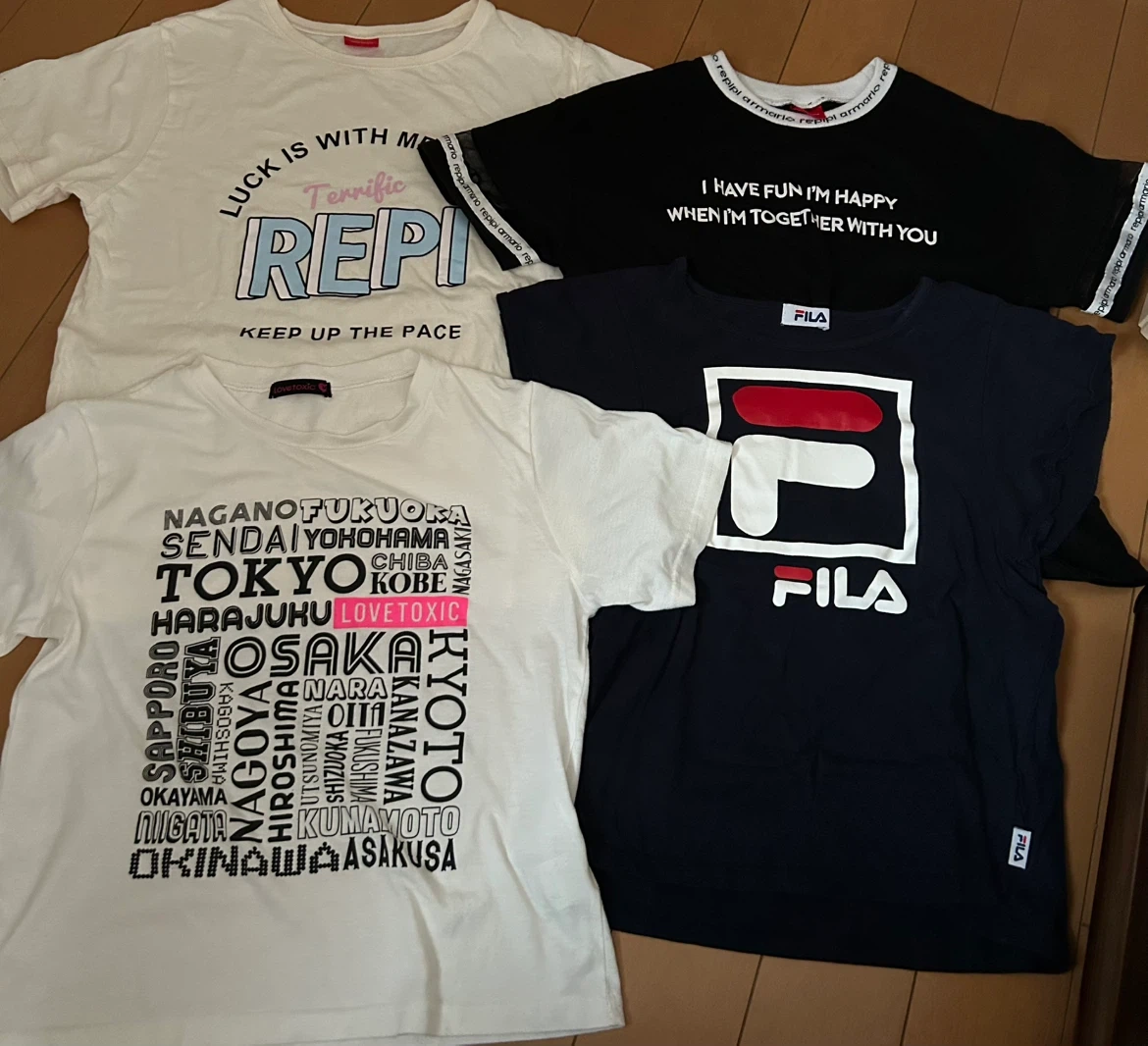 本日限定 【女の子4点セット】レピピ・ラブトキ・イーストボーイ×FILA Tシャツまとめ売り