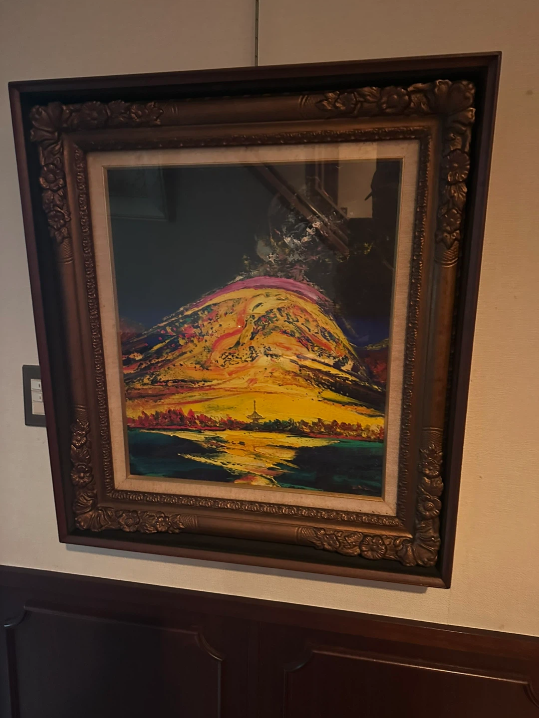 油絵 額縁入り 風景画 絵画