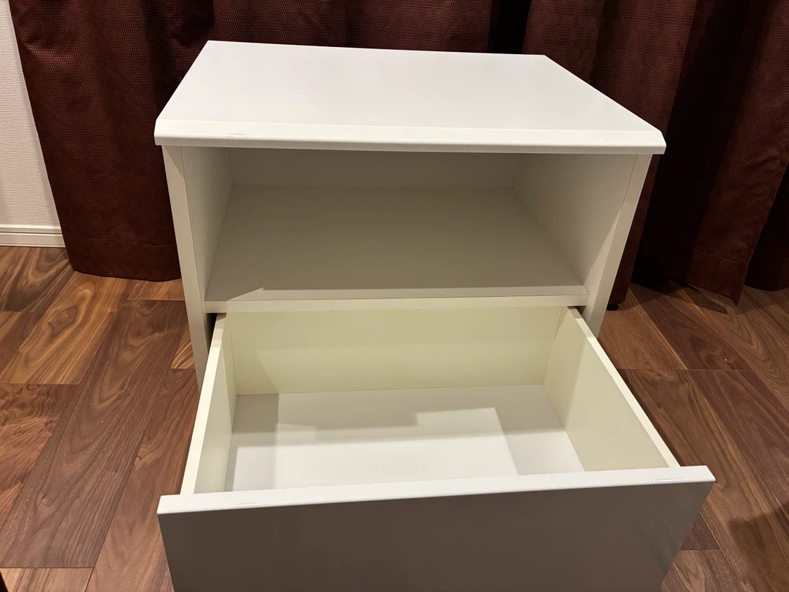 【定価約3.8万円】ディノス クローゼット収納チェスト（幅60×奥45×高58cm）ホワイト ※裏面シミありのため格安の写真4枚目