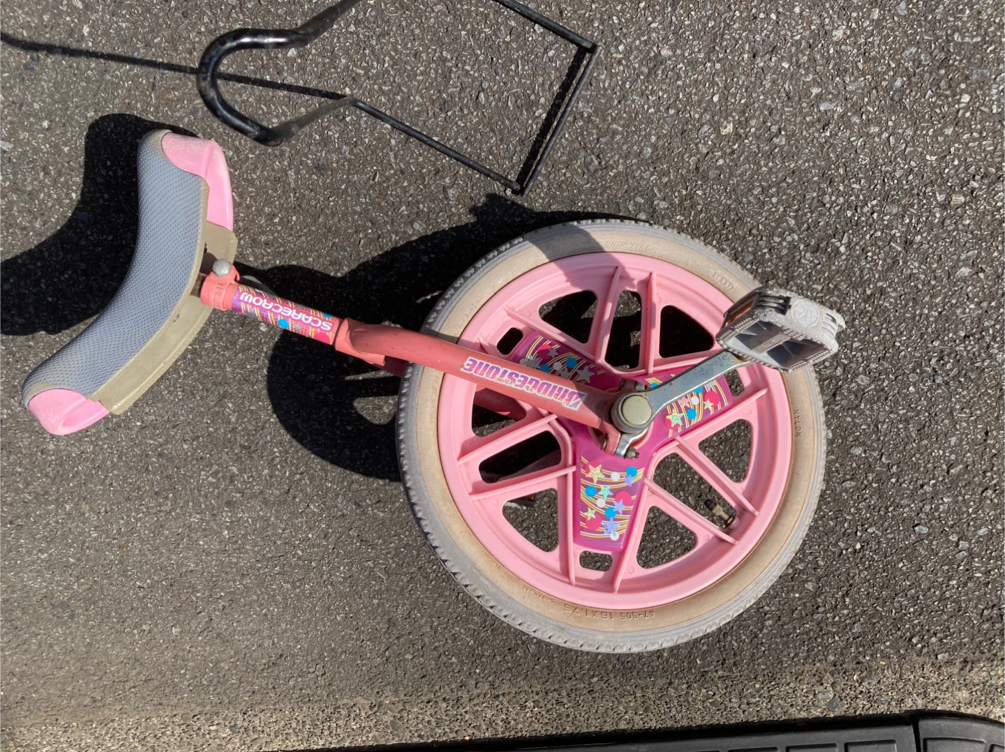 近日中処分予定★一輪車　スタンド付き　ブリヂストンの写真4枚目