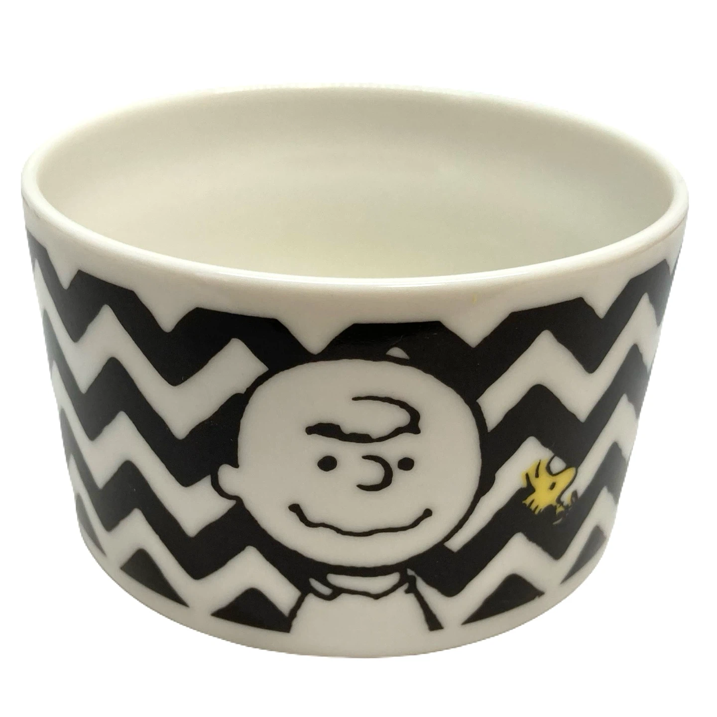 【美品】山加商店 PEANUTS SNOOPY モノトーン レンジパック 高機密容器 磁器 Sサイズ ［チャーリー・ブラウン］の写真3枚目