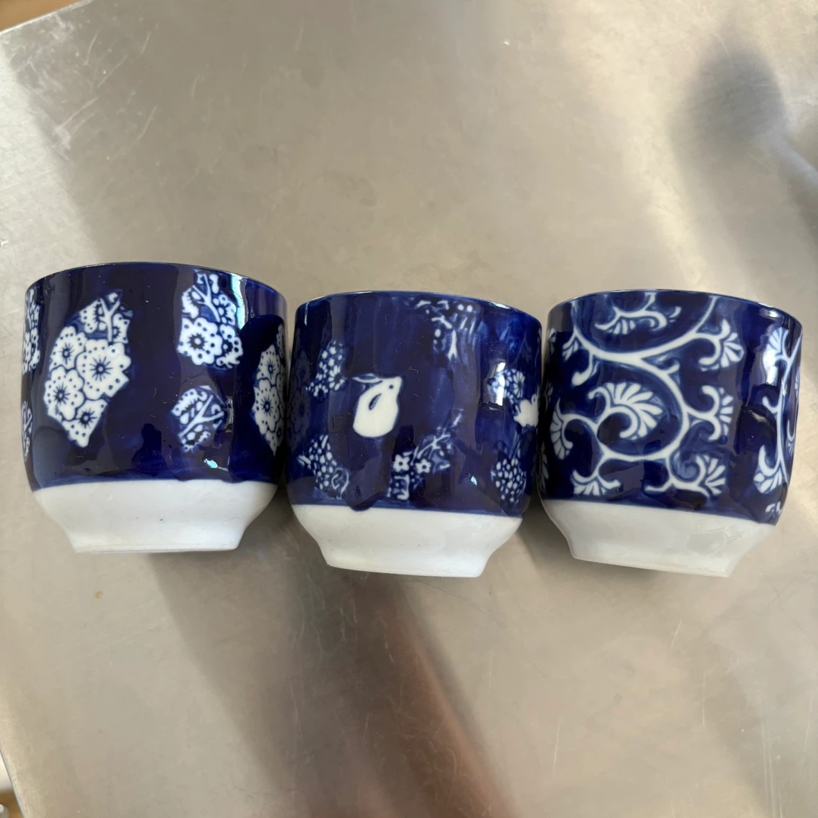藍色 湯呑み 3点セット 和食器