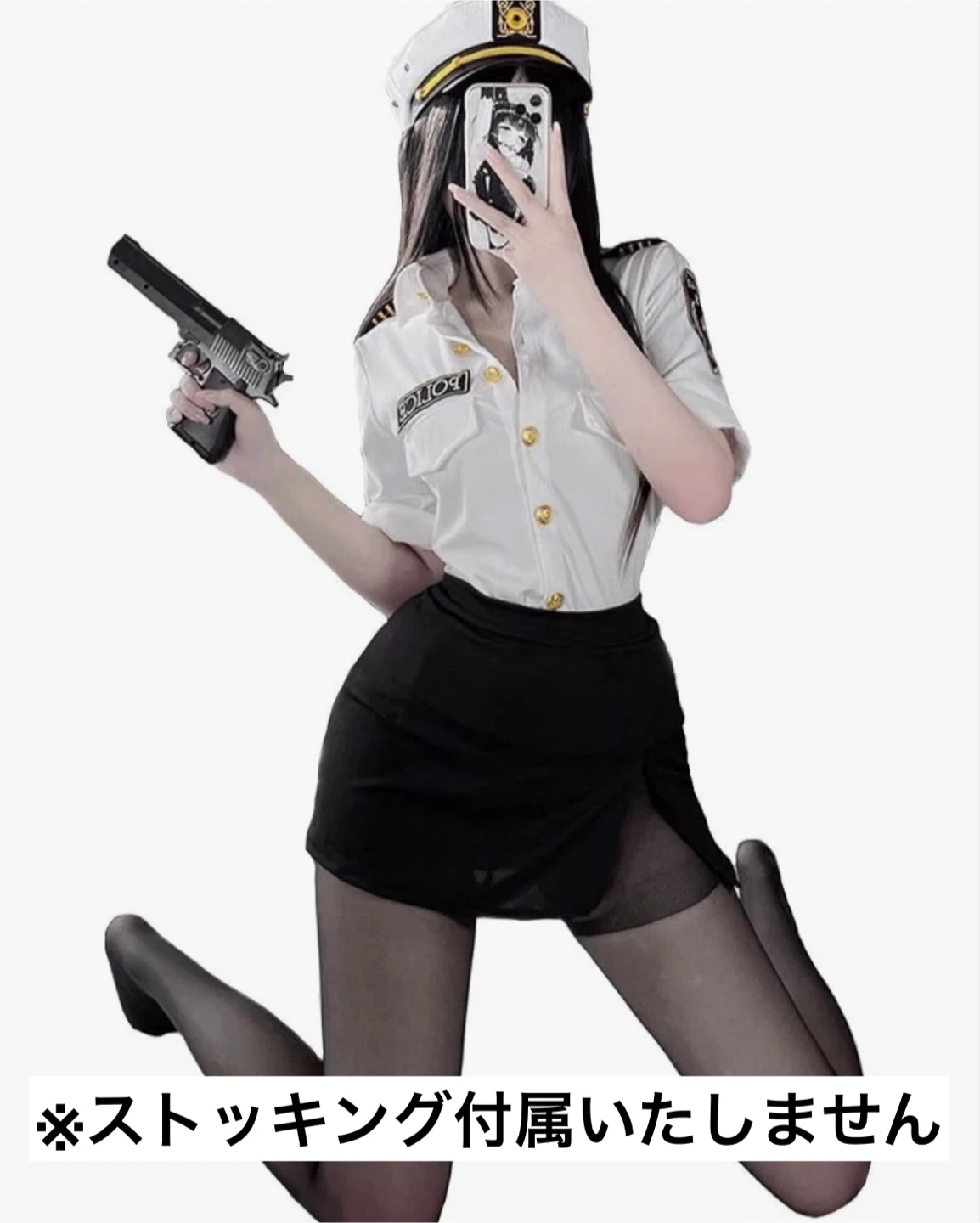 セクシーポリス コスプレ衣装 3点セット（帽子・シャツ・スカート）