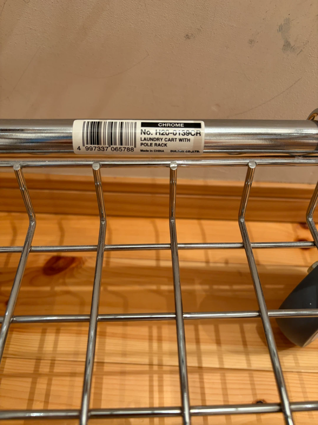 【DULTON】ランドリーカート LAUNDRY CART WITH POLE RACK CHROMEの写真3枚目
