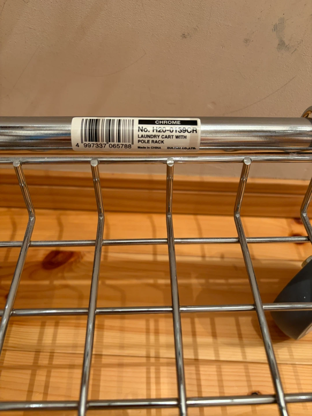 【DULTON】ランドリーカート LAUNDRY CART WITH POLE RACK CHROMEの写真3枚目