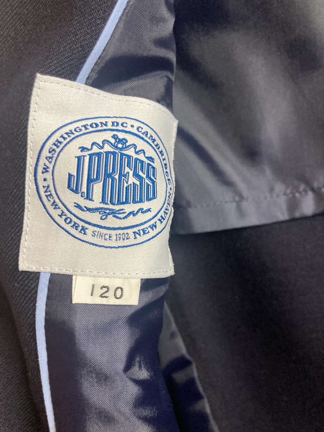 J.PRESS キッズ ブレザー 紺 120cmの写真2枚目
