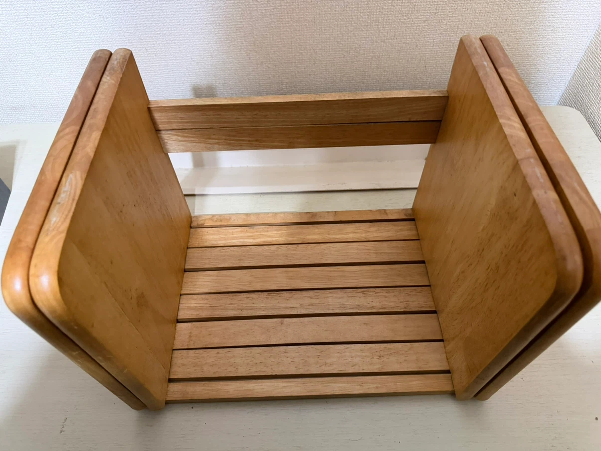 木製 伸縮式ブックスタンド 本立て