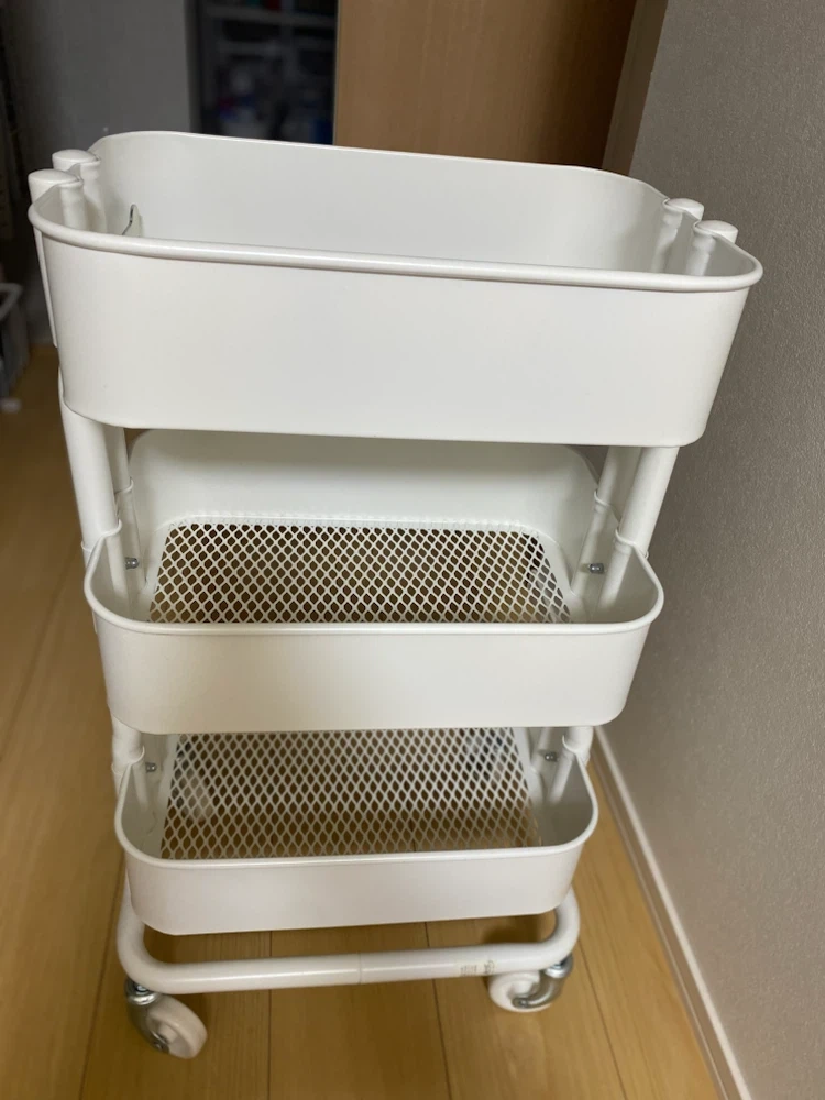 イケア キッチンワゴン ホワイトの写真2枚目