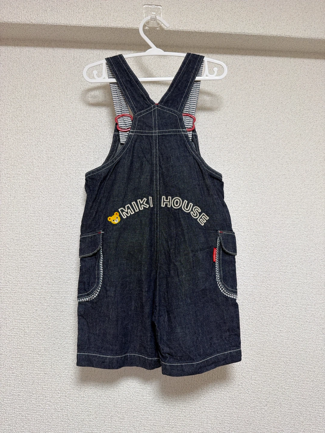 美品☆ミキハウス デニムオーバーオール サロペット デニム 90cmの写真2枚目