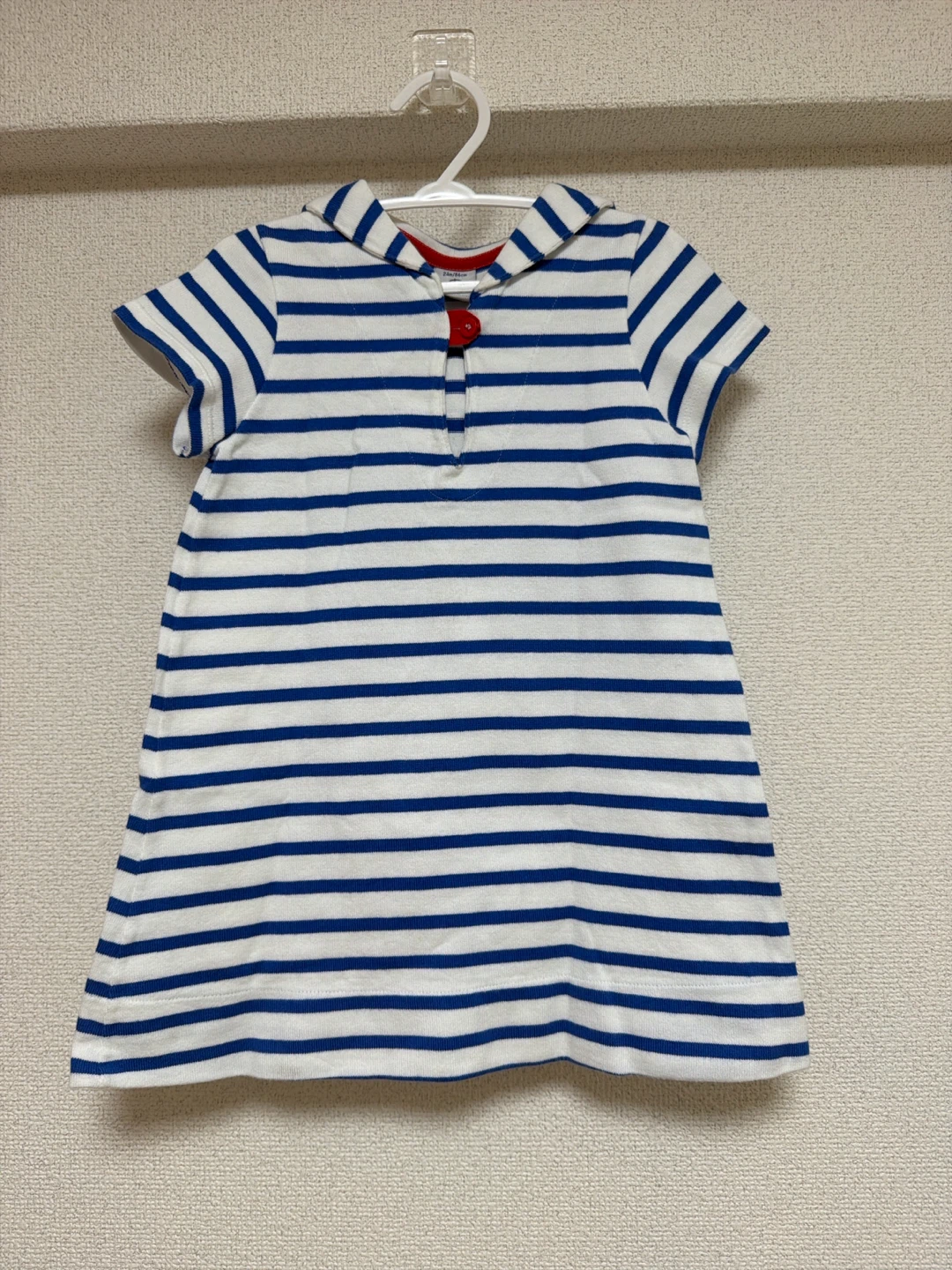 美品☆プチバトー ワンピース ボーダー セーラー 86cm