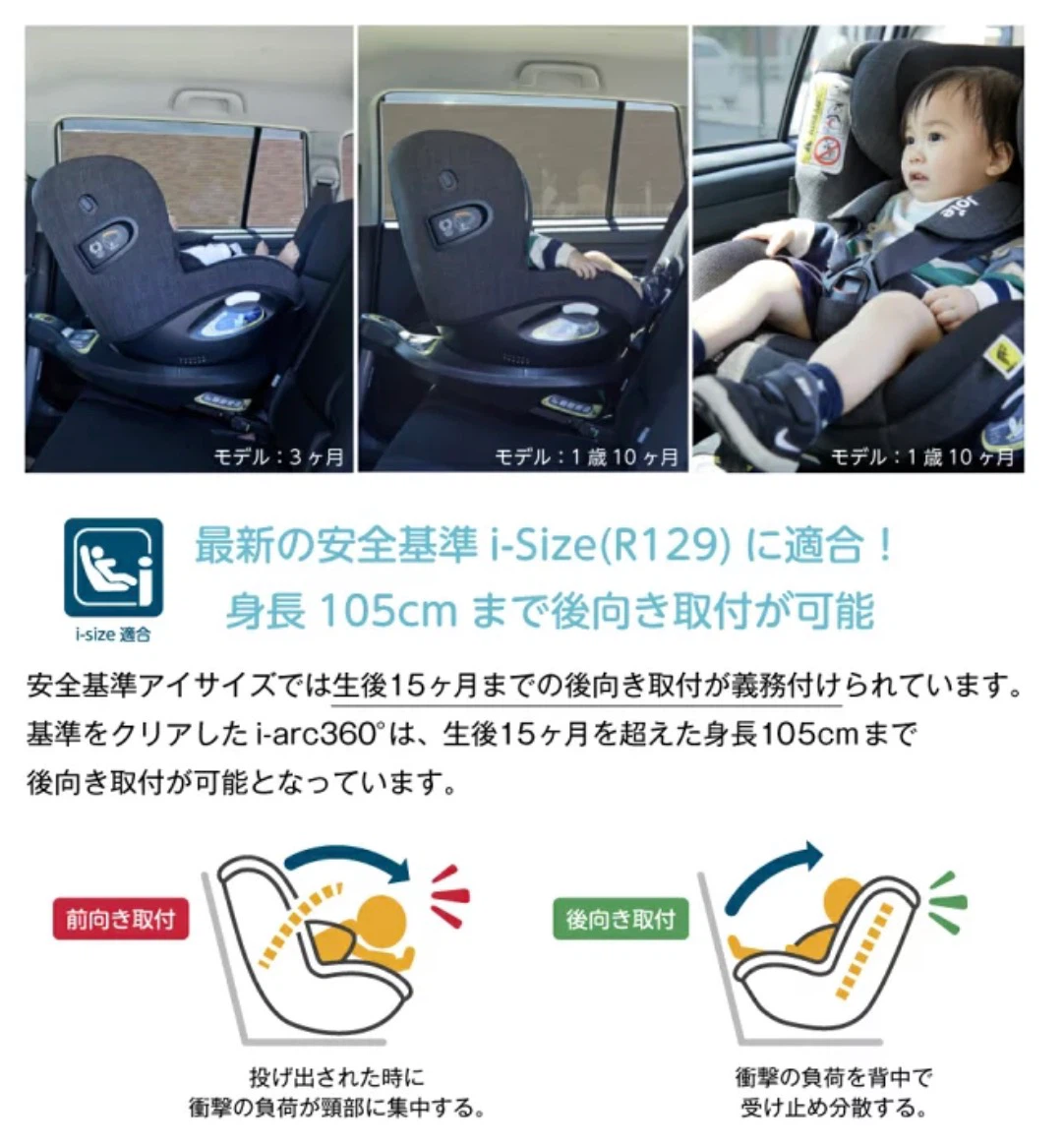 ジョイー 回転式チャイルドシート ネイビーの写真10枚目