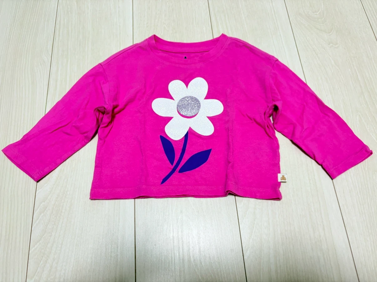【美品】ベビーギャップ 長袖Tシャツ 80cm ピンク