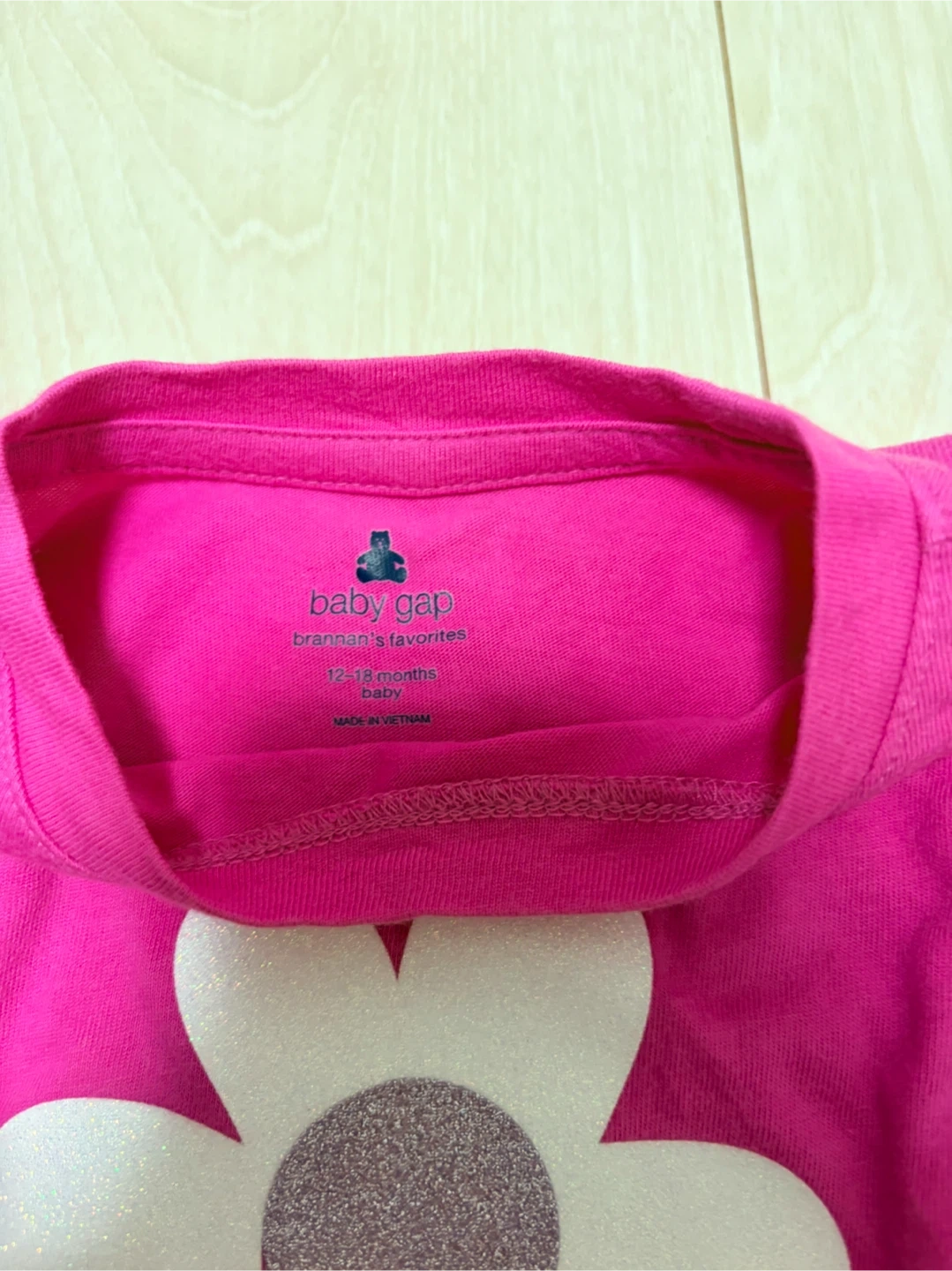 【美品】ベビーギャップ 長袖Tシャツ 80cm ピンクの写真3枚目