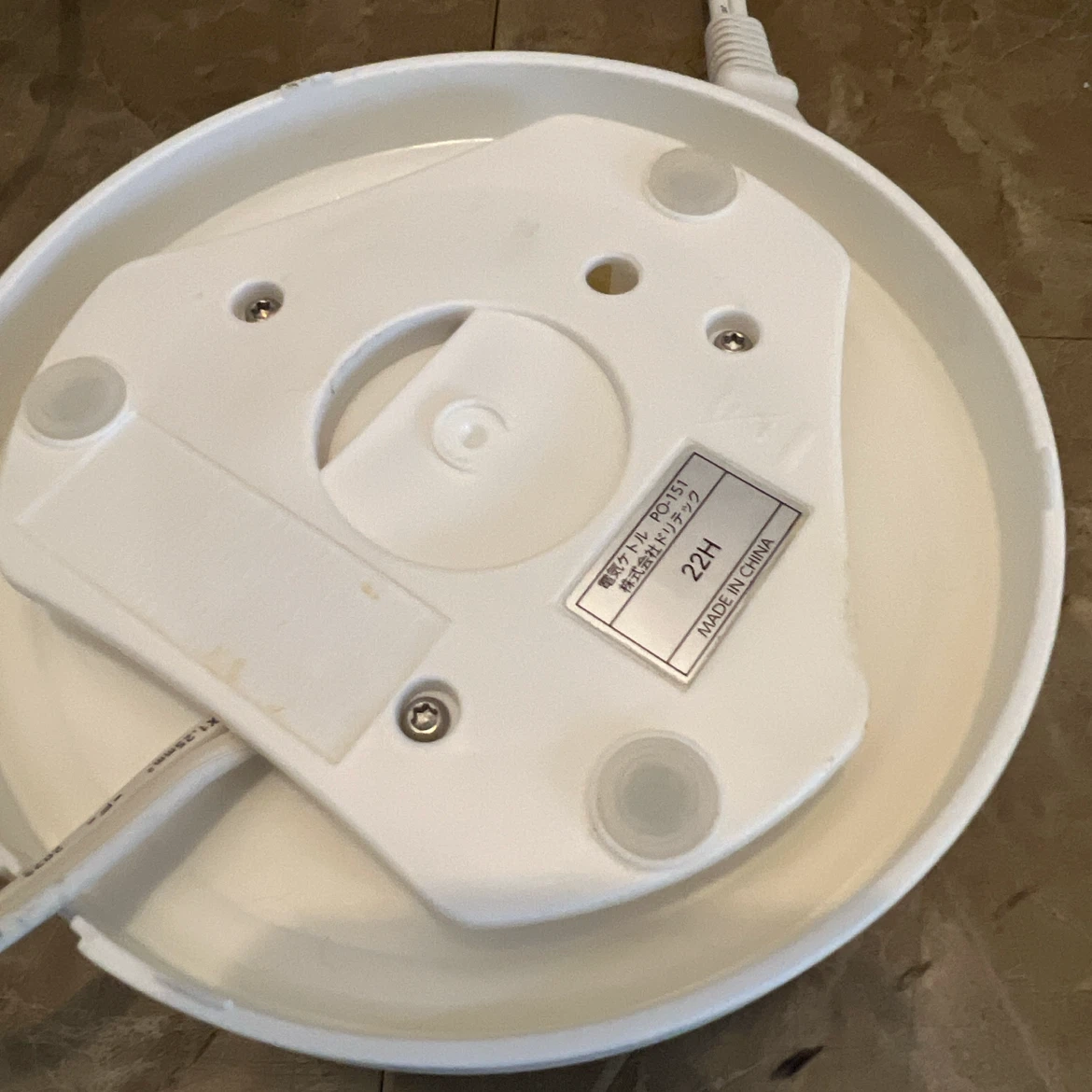 dretec(ドリテック) ステンレスケトル 0.8L PO-151 ホワイト　電気ケトル　リコリスの写真8枚目