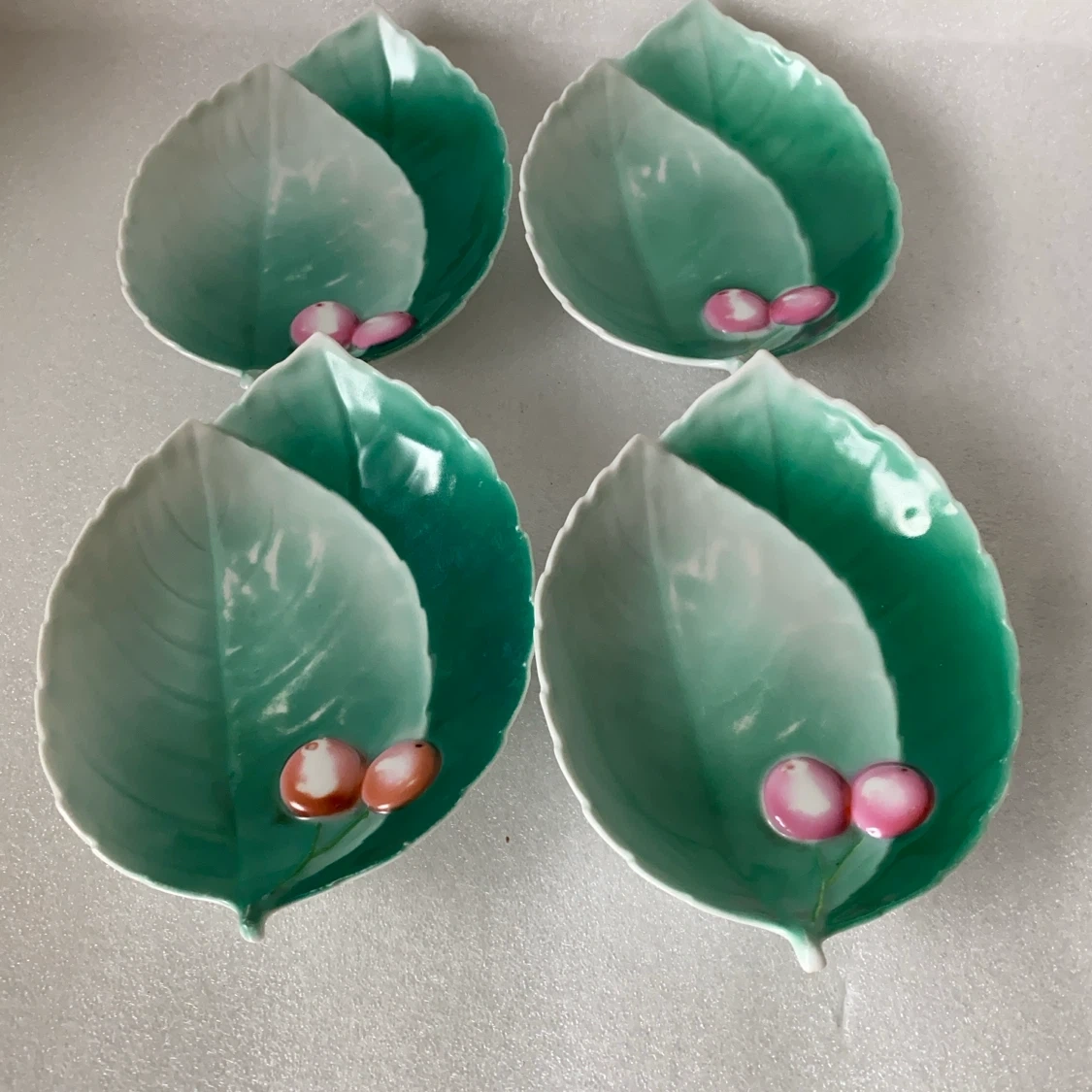 深川製磁 小皿 4枚セット 葉っぱ