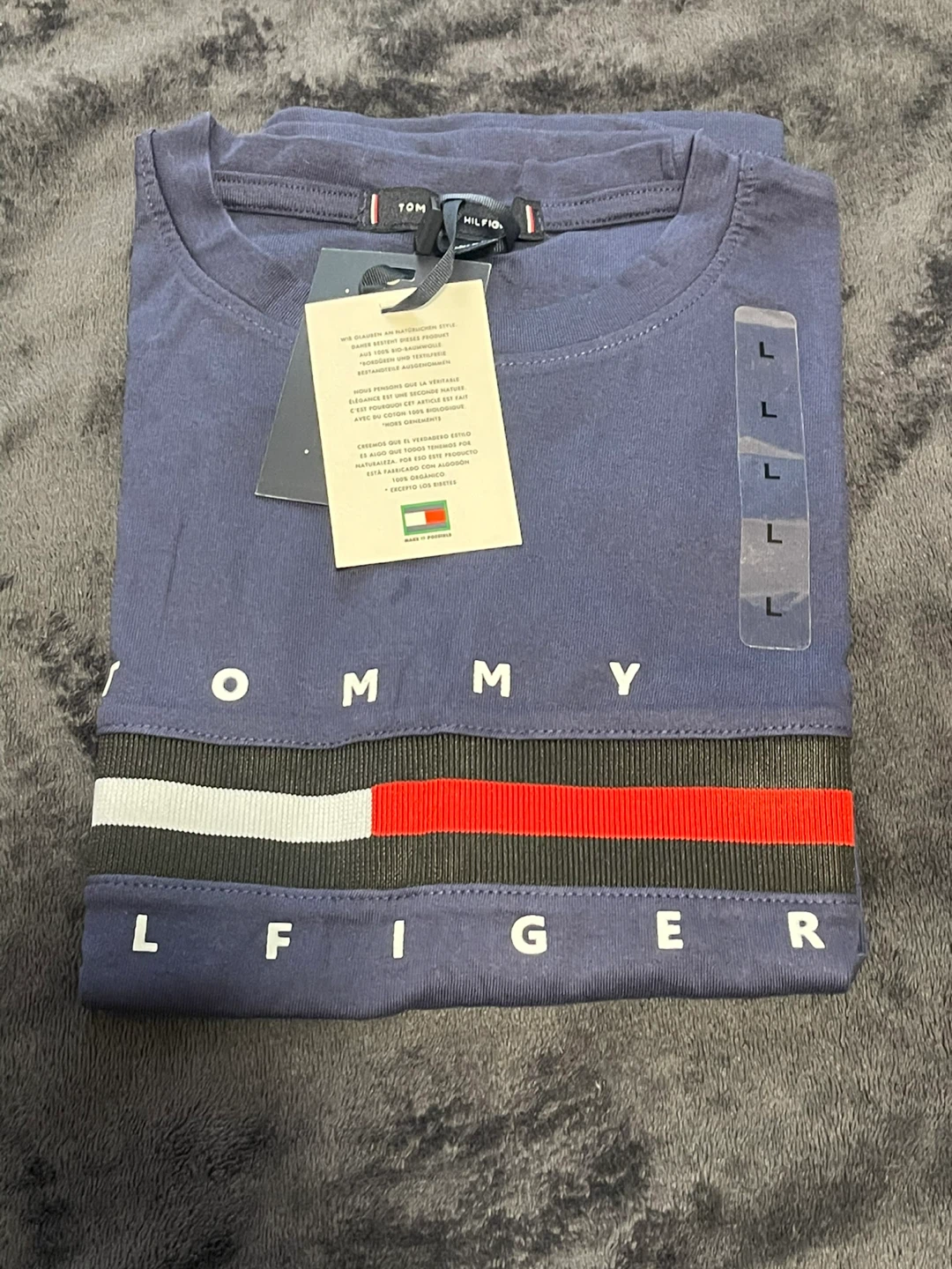 トミーヒルフィガー 半袖Tシャツ ネイビー Lサイズ