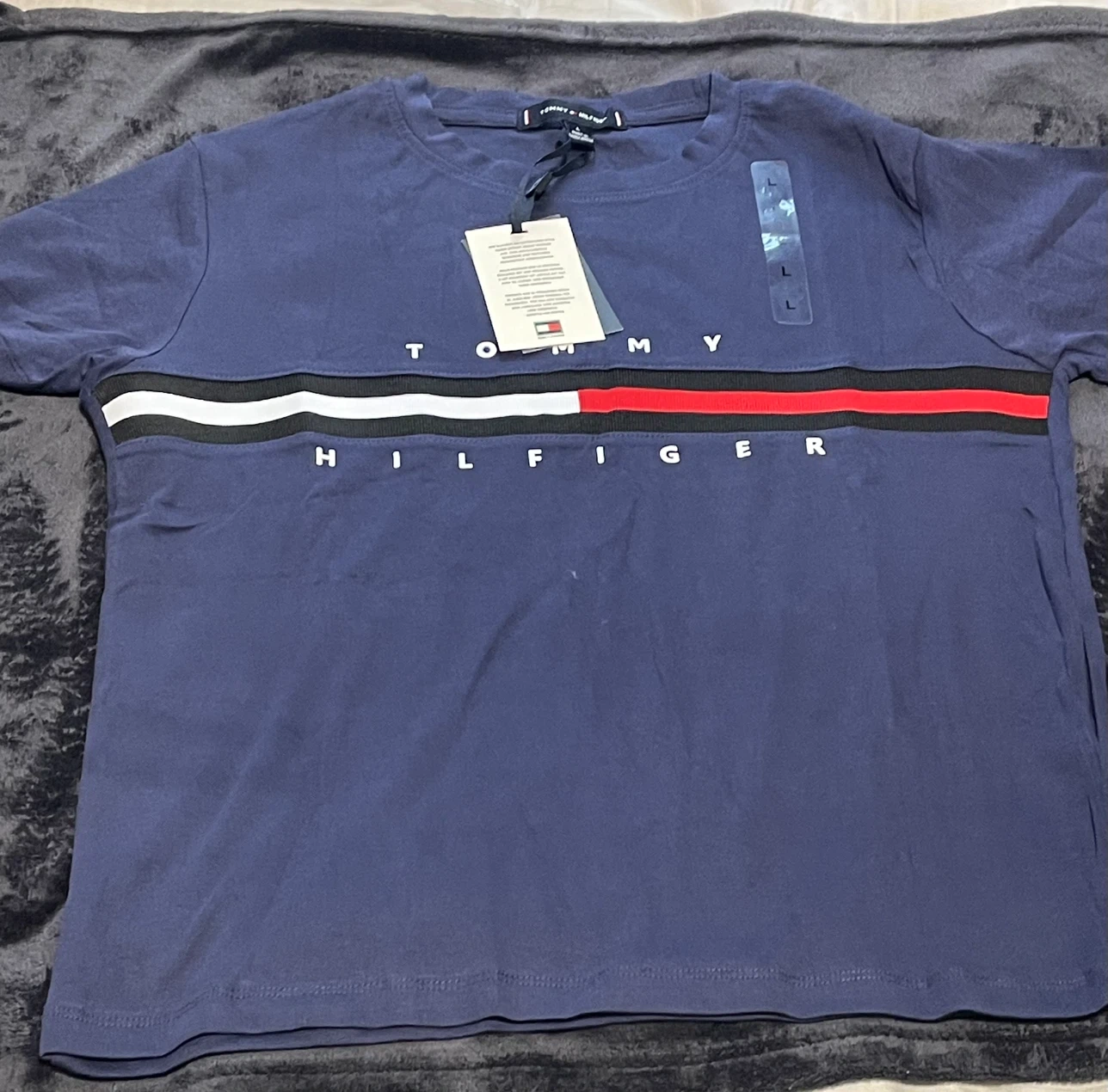 トミーヒルフィガー 半袖Tシャツ ネイビー Lサイズの写真3枚目