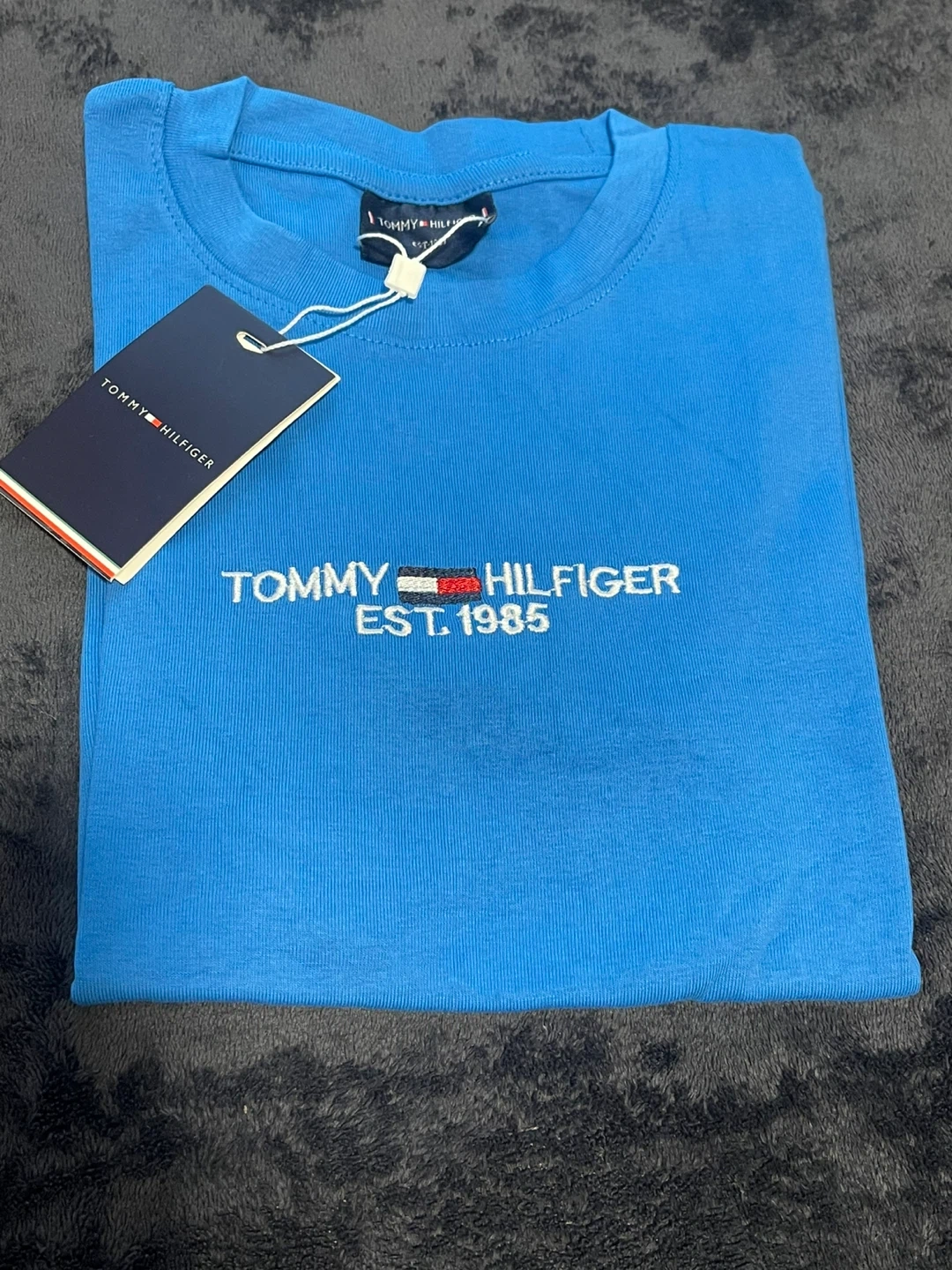 トミーヒルフィガー Tシャツ 青 Mサイズ